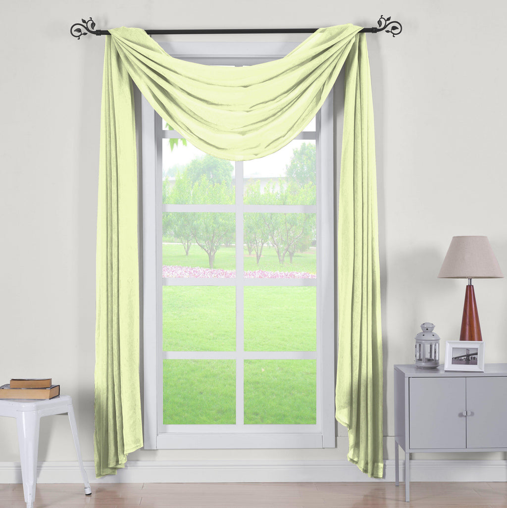 Abri Rod Pocket Crushed Sheer Curtain Panel (Single)