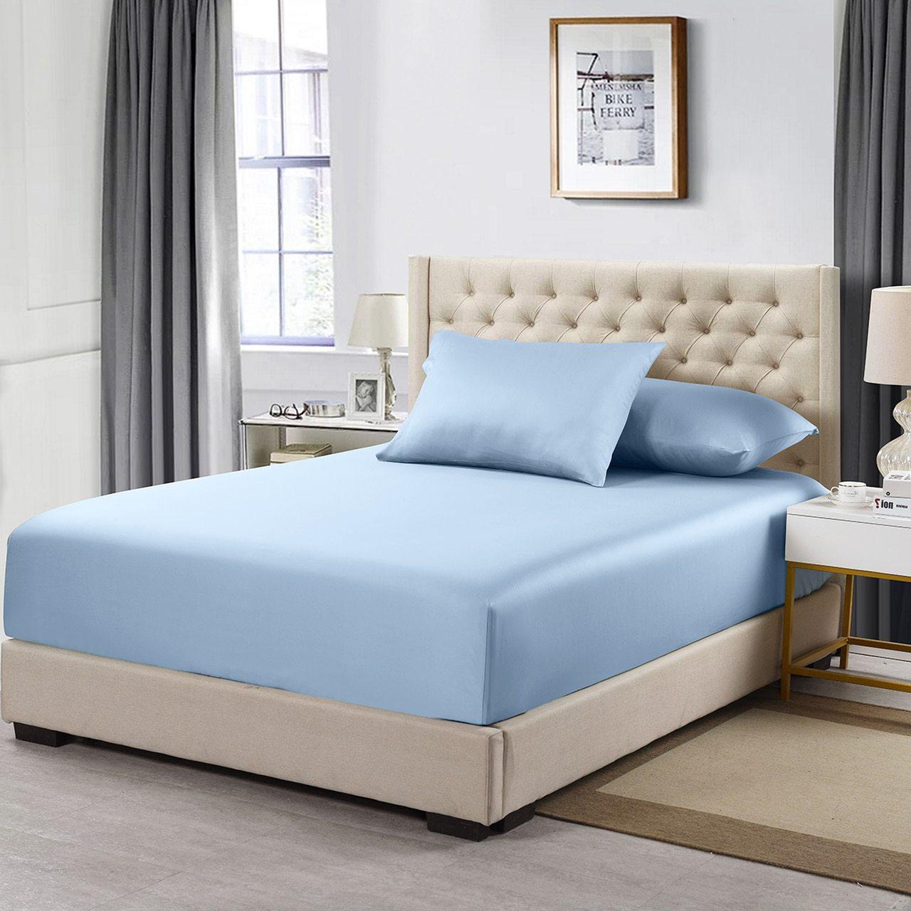 Split California King 2 Cotton Fitted Sheets Only - 608 Thread Count USA