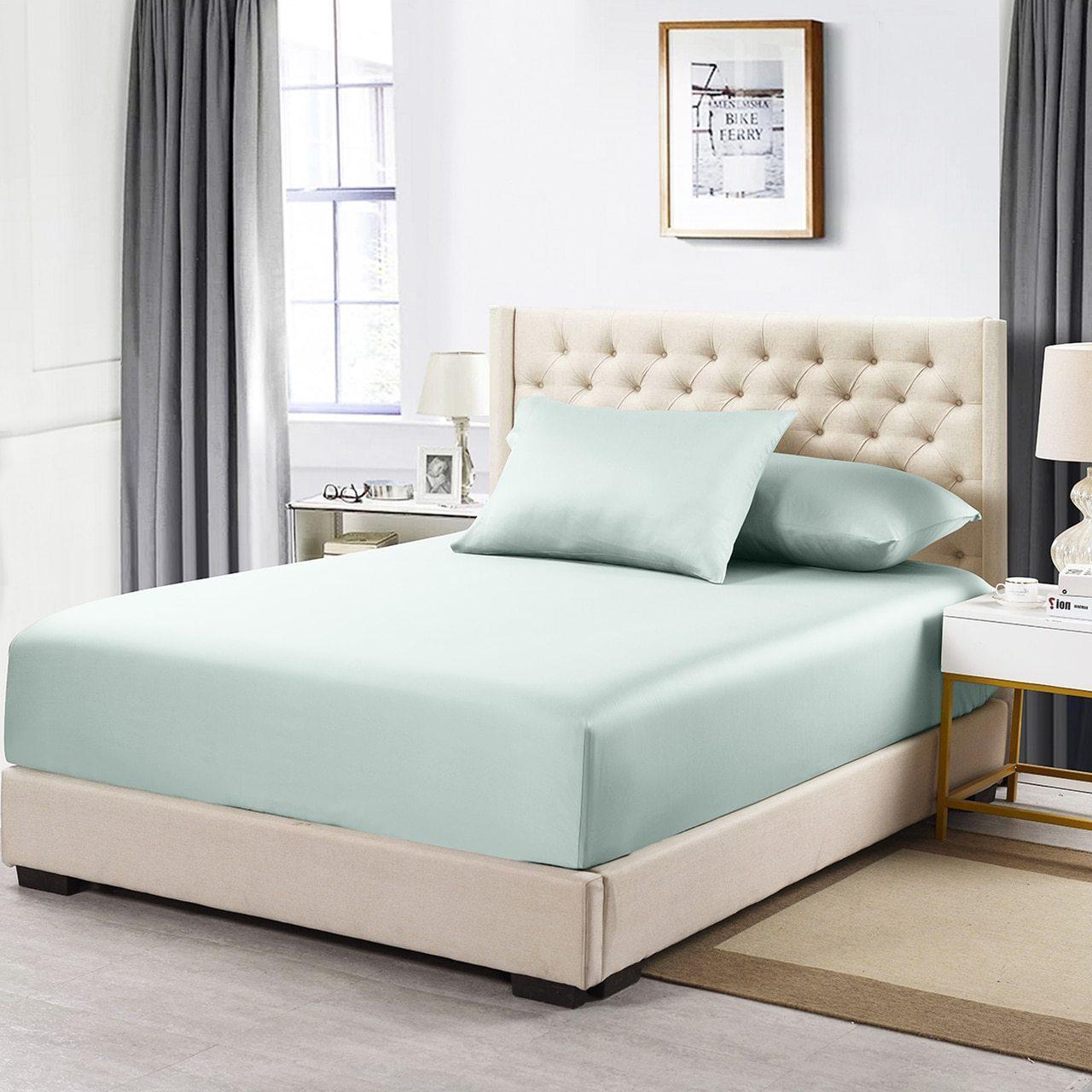 Split California King 2 Cotton Fitted Sheets Only - 608 Thread Count USA