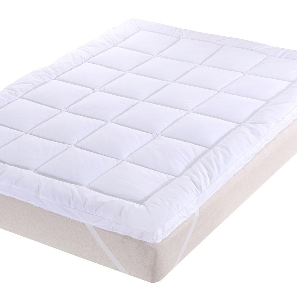 2 Inch Thick Abripedic™ Comfort Mattress Topper 100% Cotton Shell. White Alternative Down fill