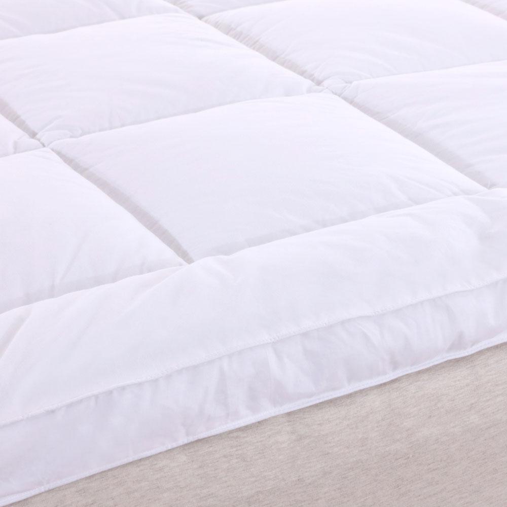2 Inch Thick Abripedic™ Comfort Mattress Topper 100% Cotton Shell. White Alternative Down fill