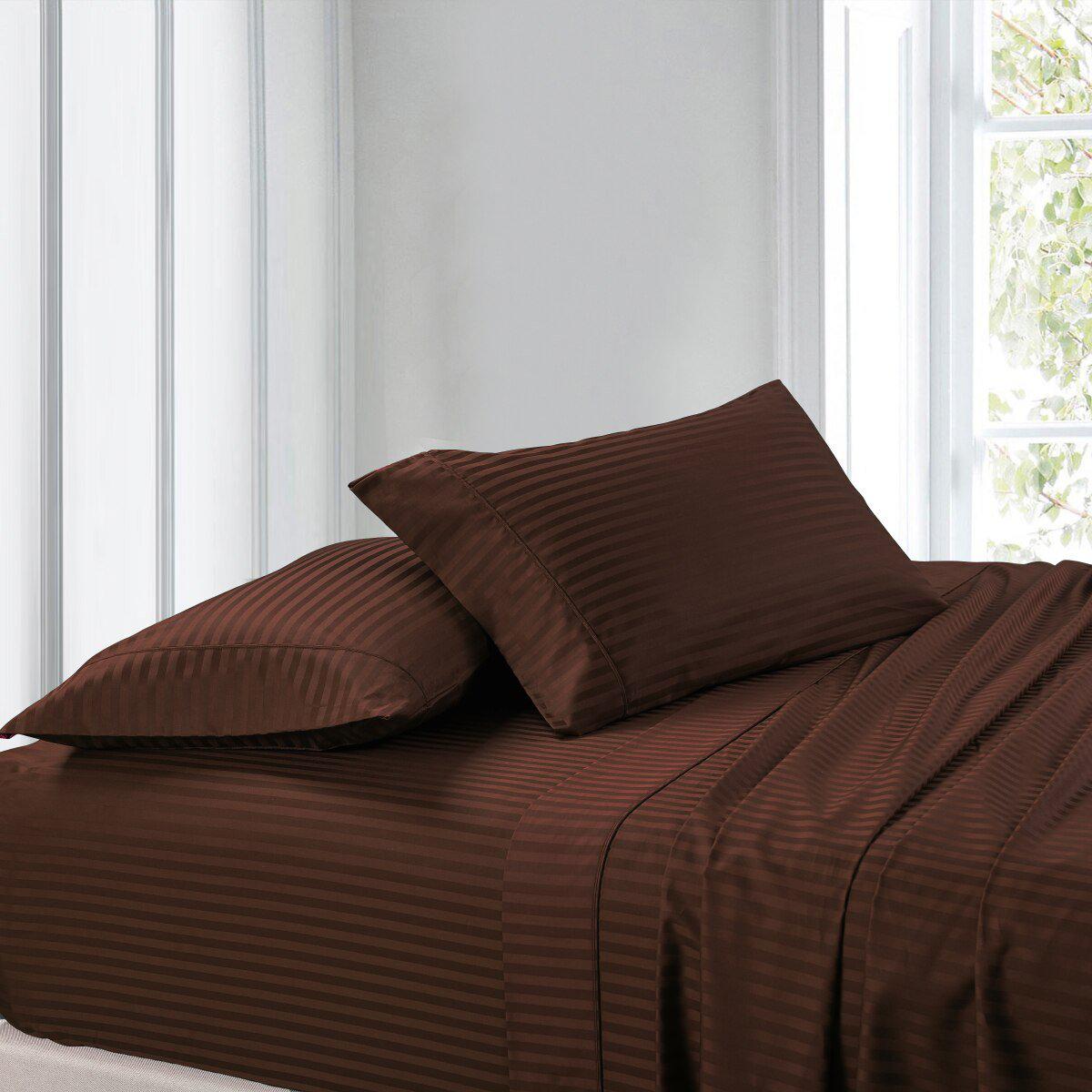 100% Cotton Sheet Set - Striped 300 Thread Count