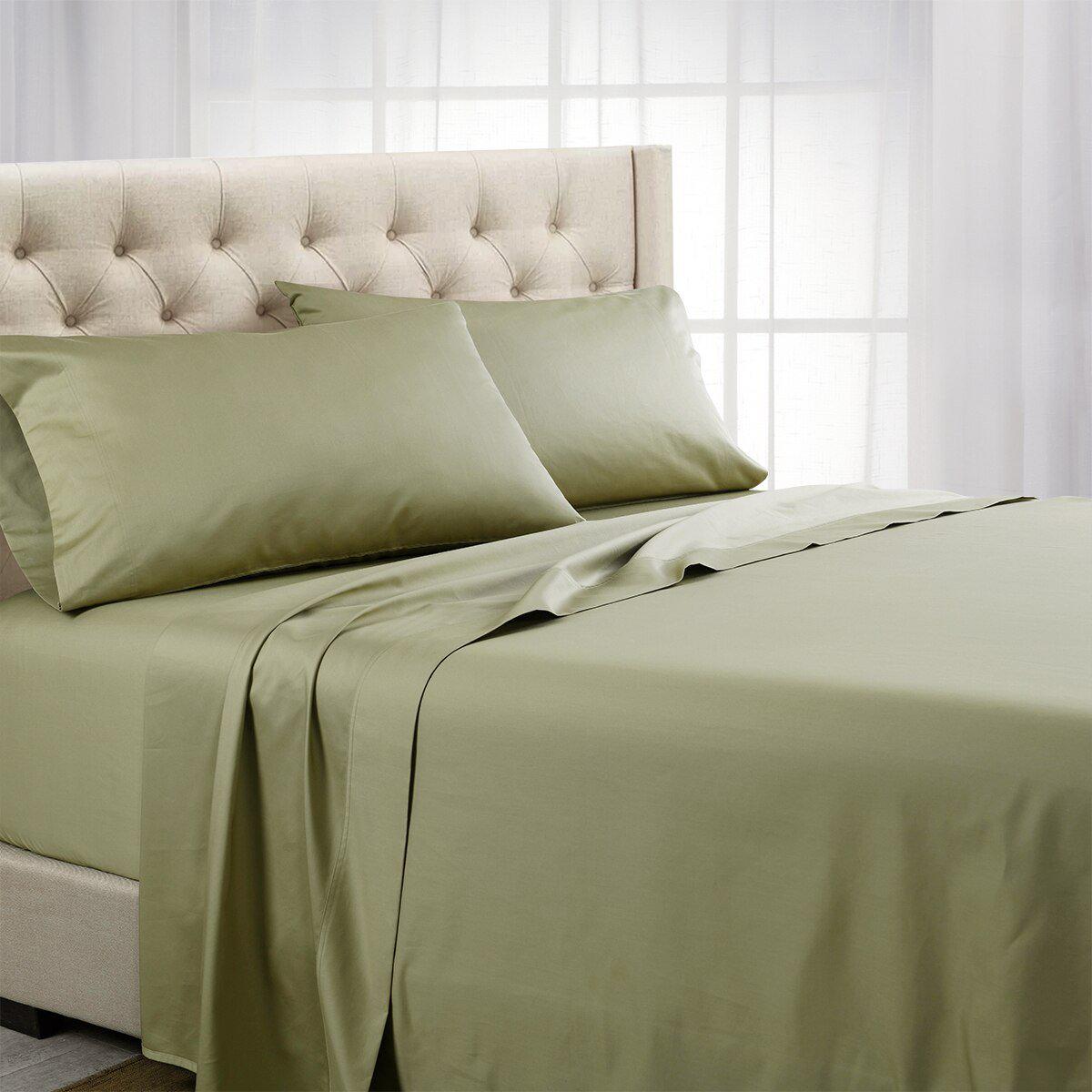 Split Top (Split Head) King Sheets 1000 Thread Count 100% Cotton Solid Sheet Sets