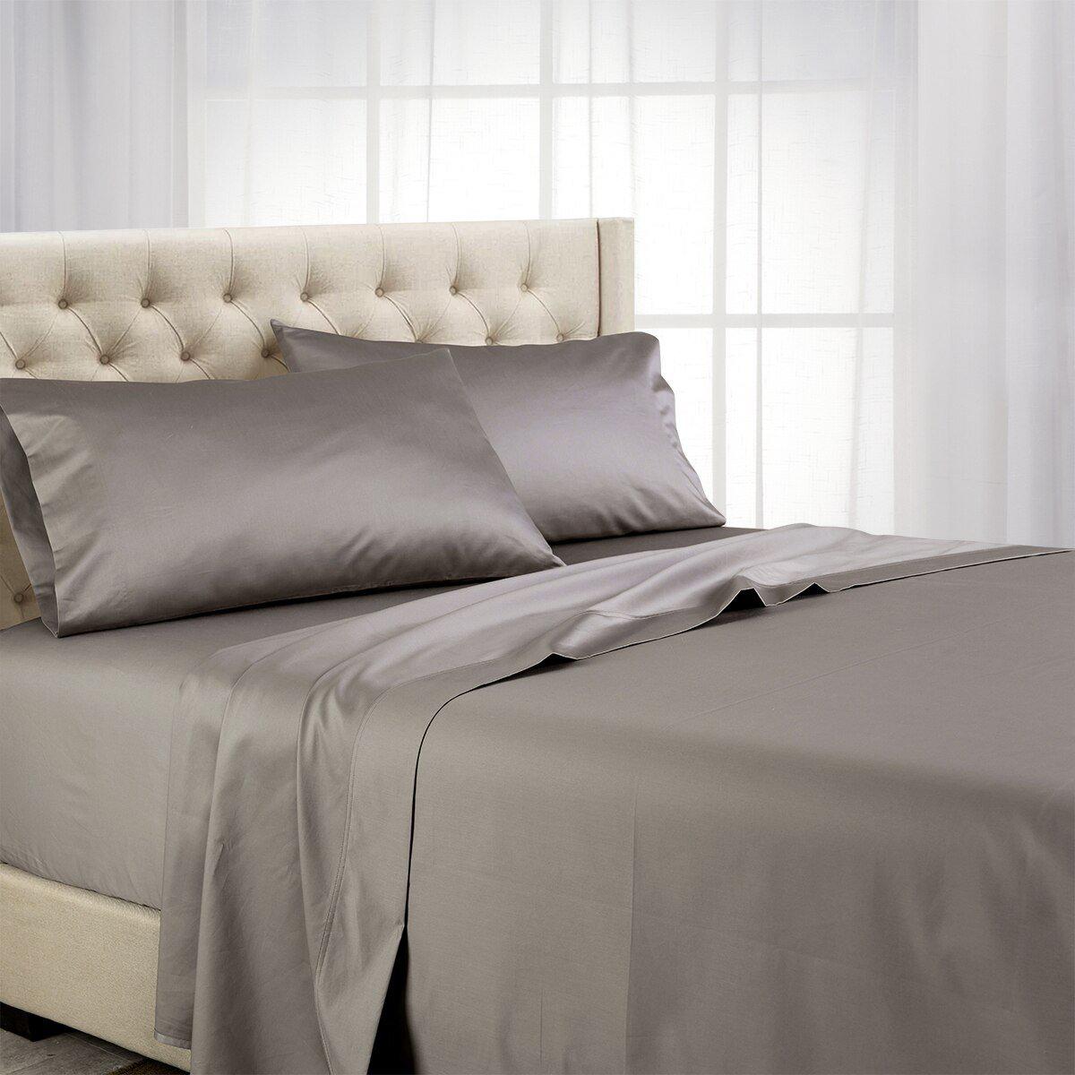 Split Top (Split Head) King Sheets 1000 Thread Count 100% Cotton Solid Sheet Sets