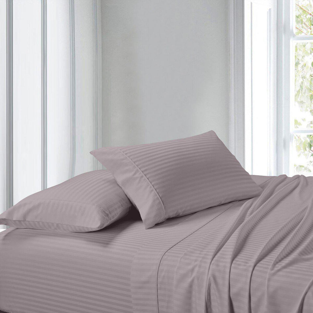 100% Cotton Sheet Set - Striped 300 Thread Count
