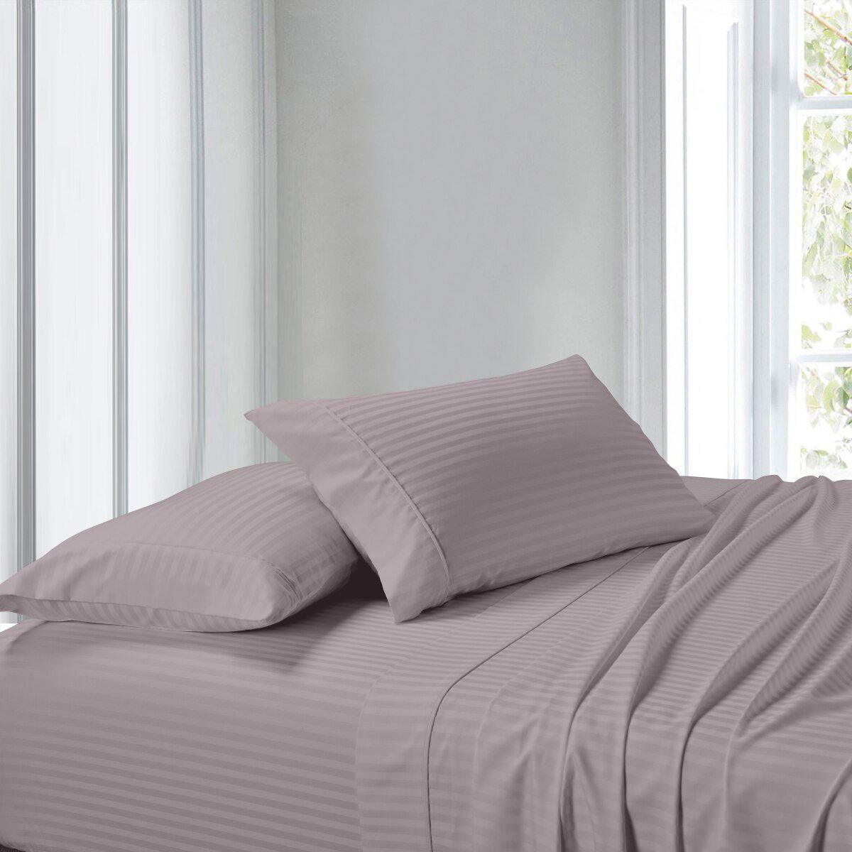 100% Cotton Sheet Set - Striped 300 Thread Count