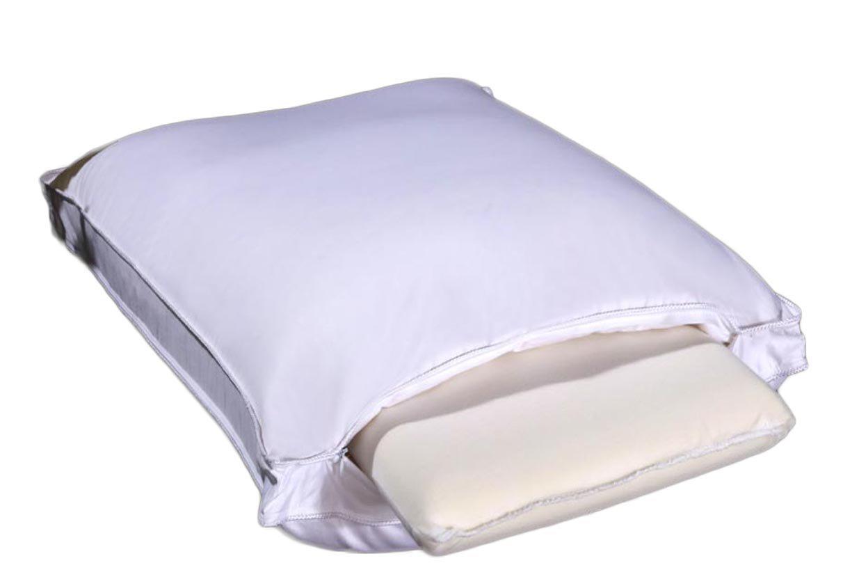 Adjustable White Duck Down Pillow (Medium to Firm) 50/50 Down & Feather