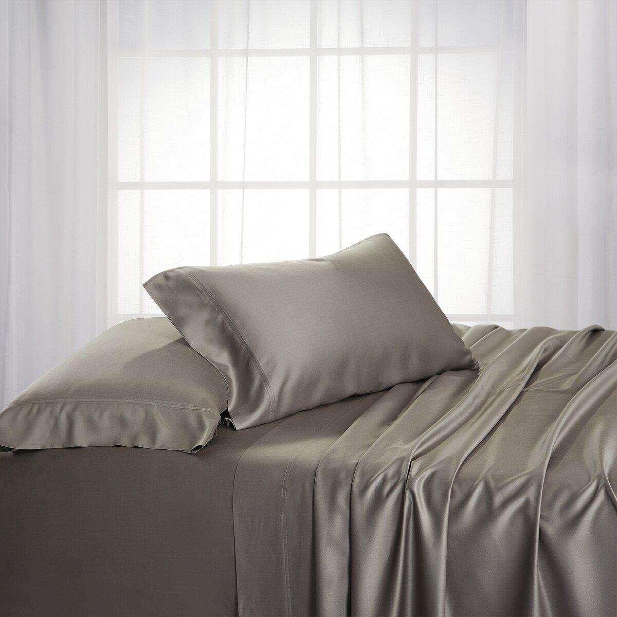 Split King Dual King Adjustable Bed Sheets Set - Bamboo Cotton (Hybrid)