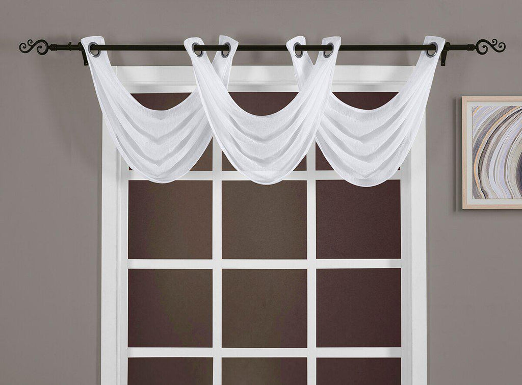 Abri Grommet Crushed Sheer Curtain Panel (Single)