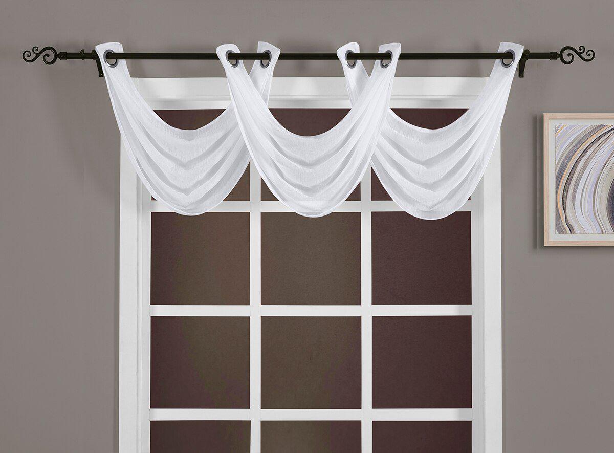 Abri Grommet Crushed Sheer Curtain Panel (Single)