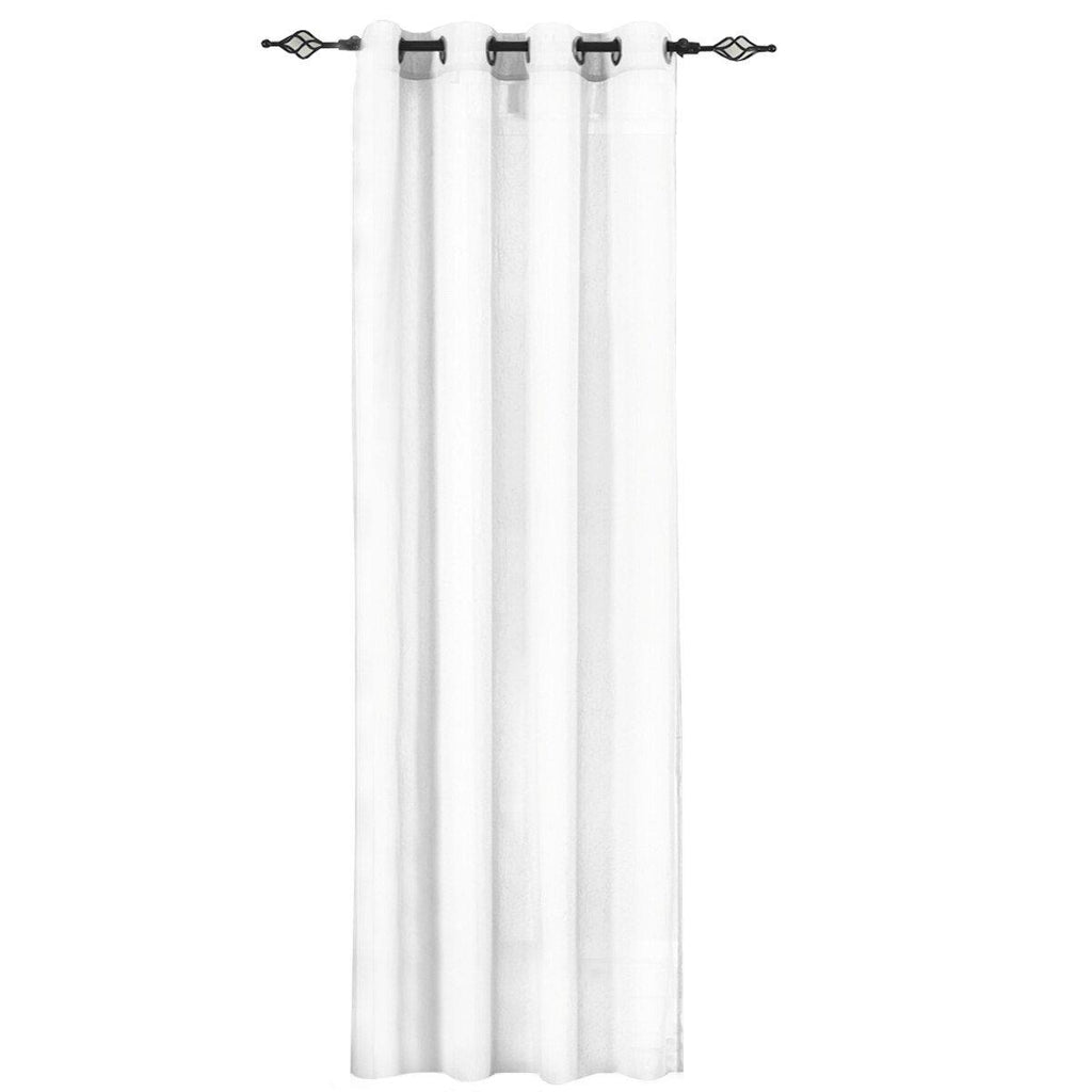 Abri Grommet Crushed Sheer Curtain Panel (Single)