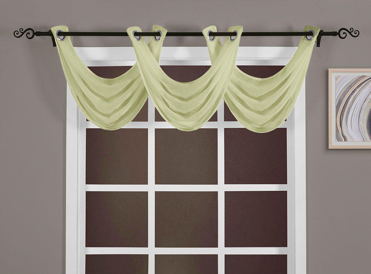 Abri Grommet Crushed Sheer Curtain Panel (Single)
