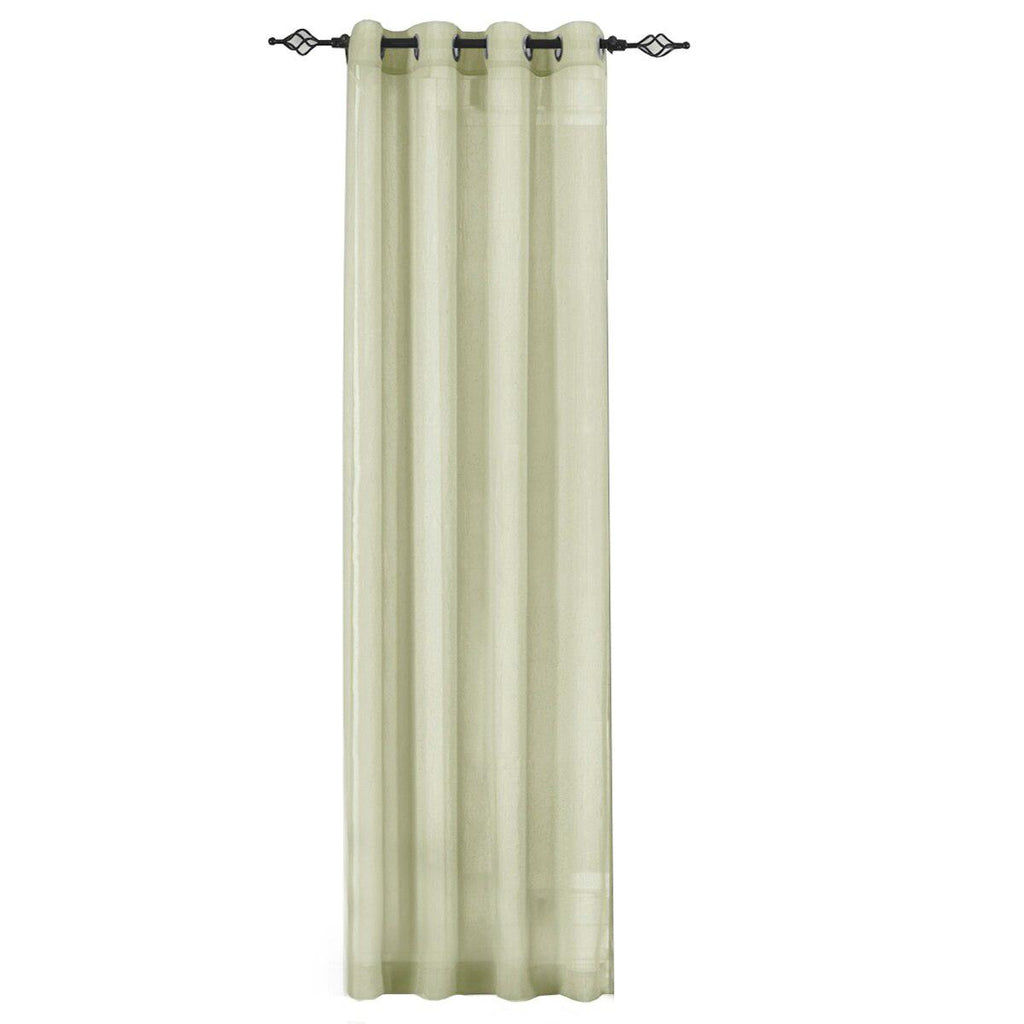Abri Grommet Crushed Sheer Curtain Panel (Single)