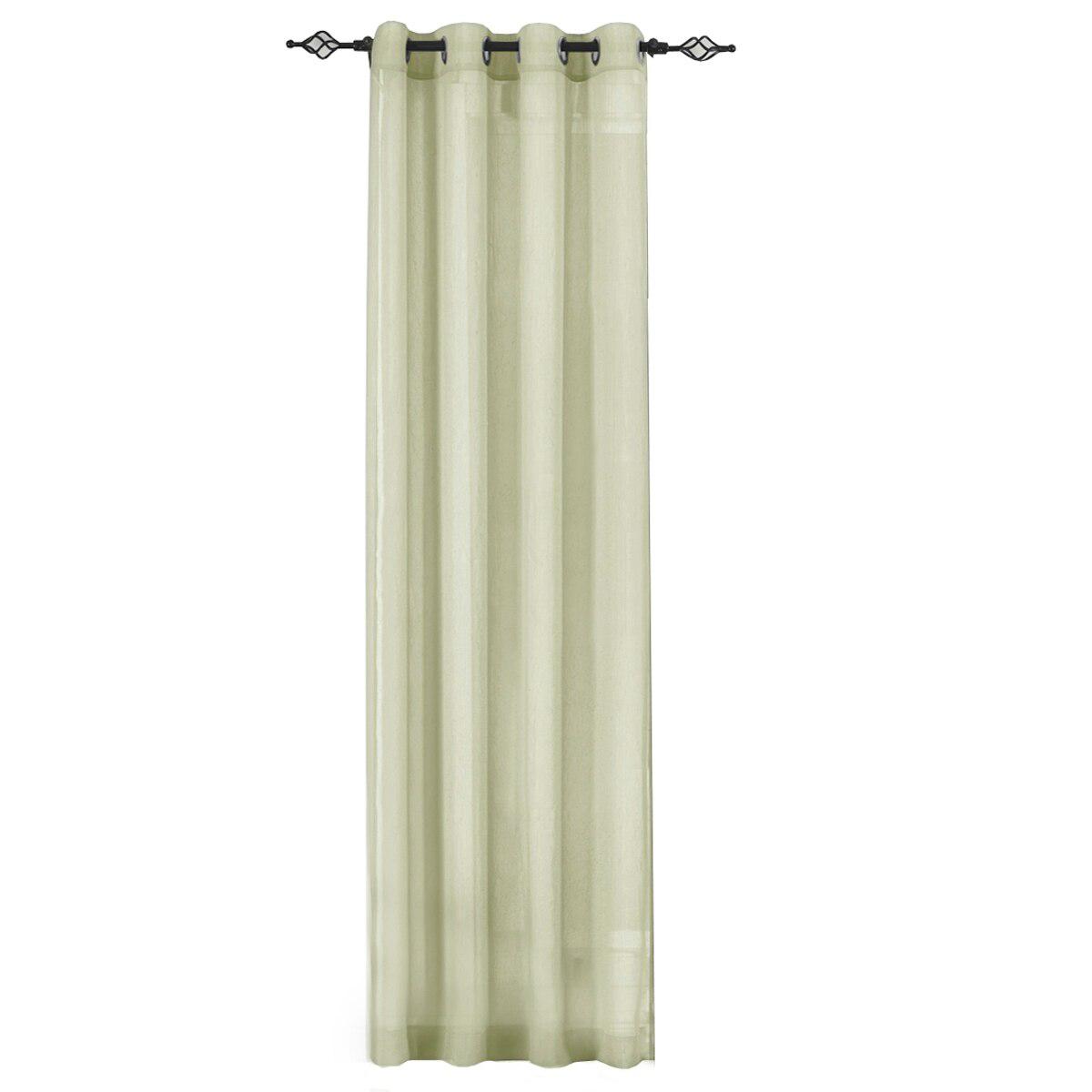 Abri Grommet Crushed Sheer Curtain Panel (Single)
