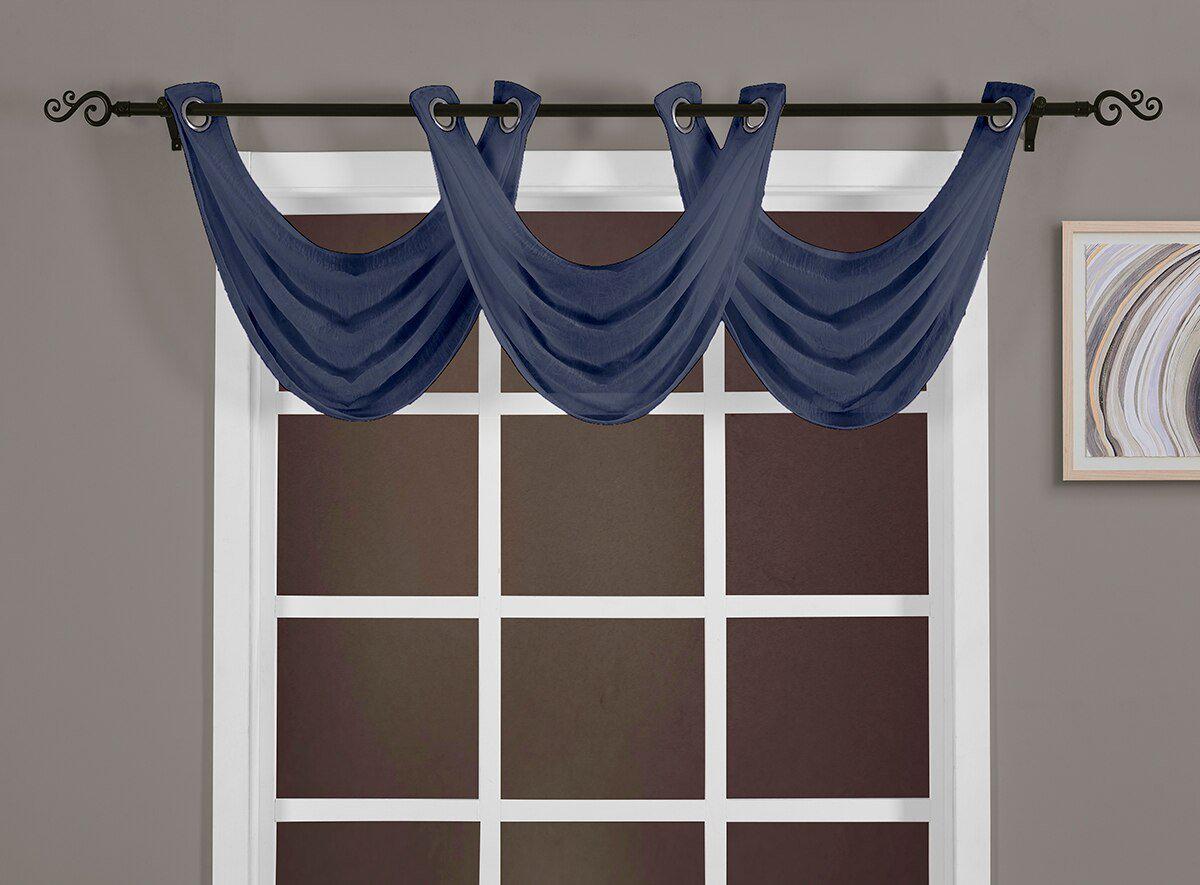 Abri Grommet Crushed Sheer Curtain Panel (Single)