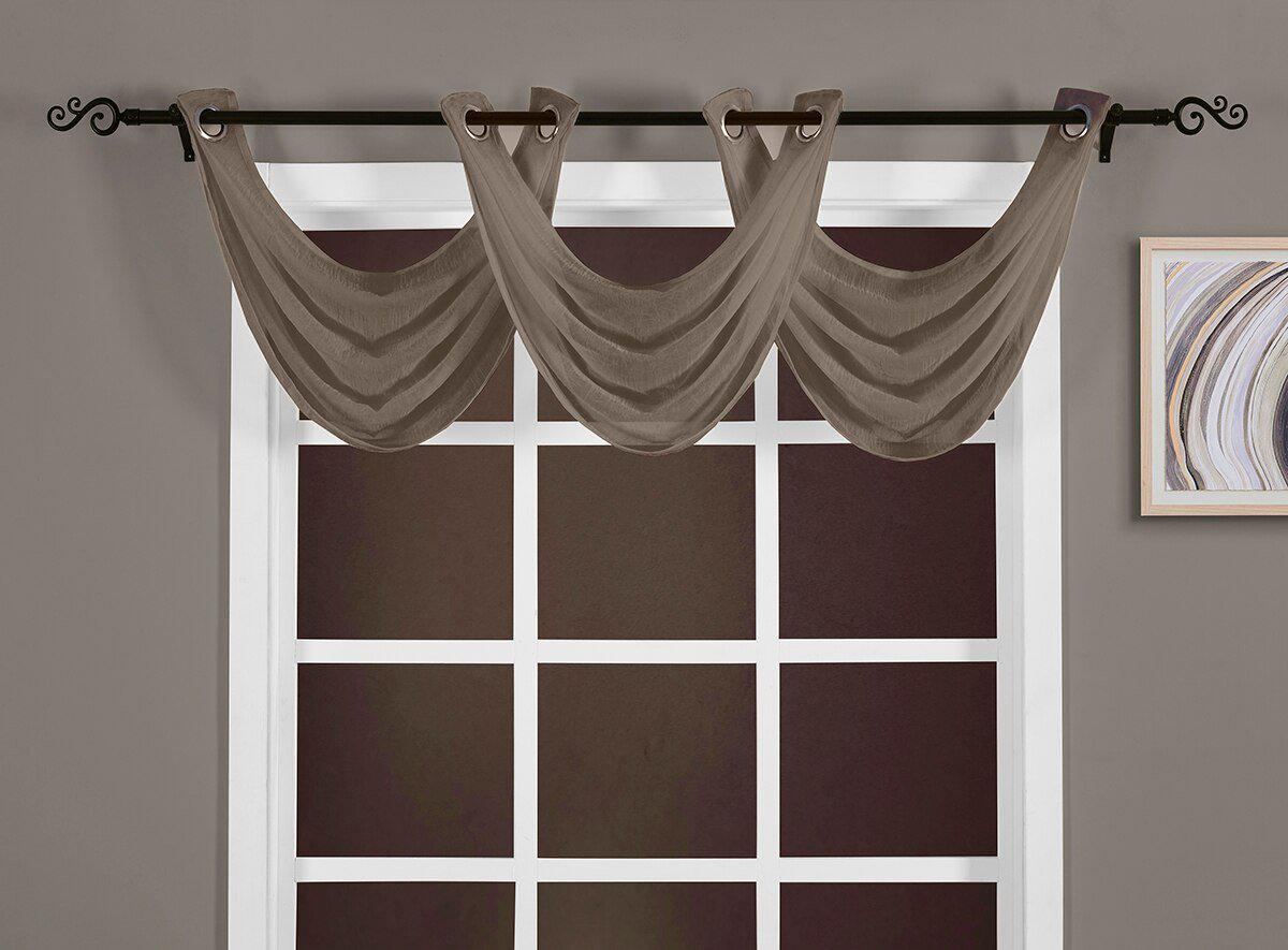 Abri Grommet Crushed Sheer Curtain Panel (Single)