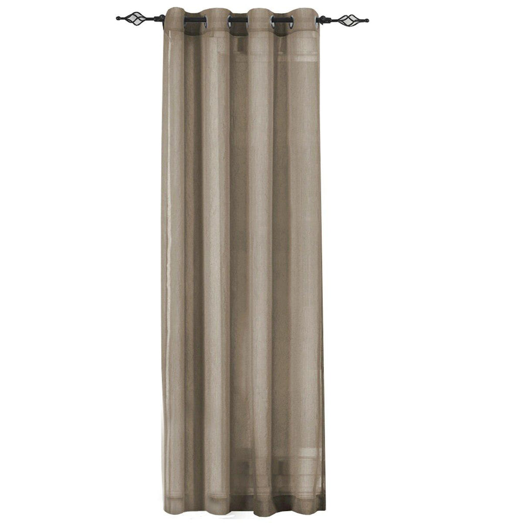 Abri Grommet Crushed Sheer Curtain Panel (Single)