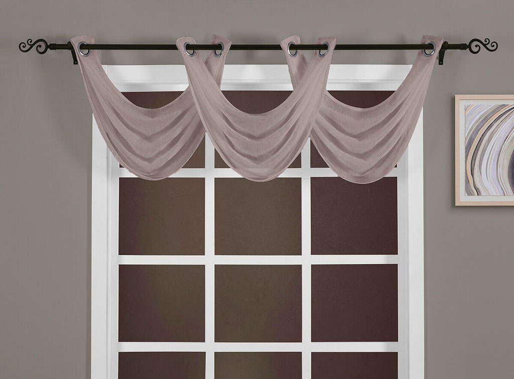 Abri Grommet Crushed Sheer Curtain Panel (Single)