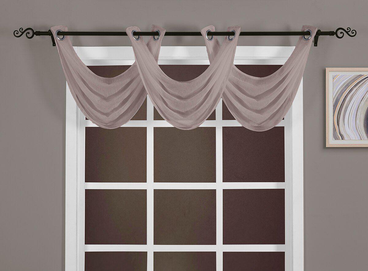 Abri Grommet Crushed Sheer Curtain Panel (Single)