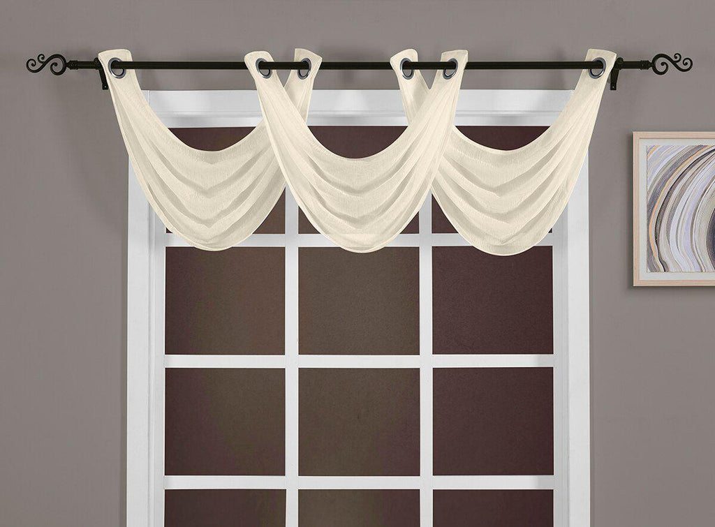 Abri Grommet Crushed Sheer Curtain Panel (Single)