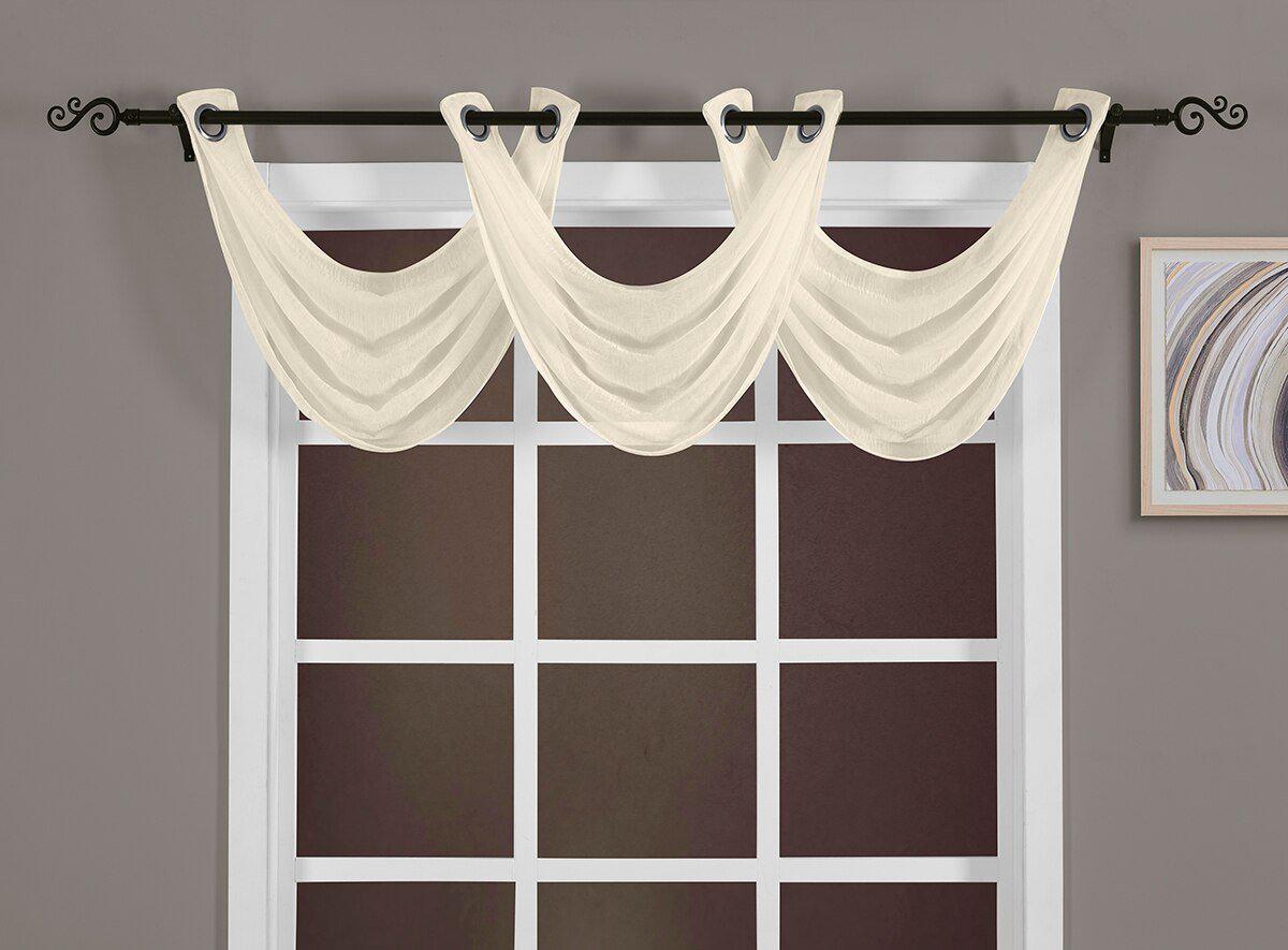 Abri Grommet Crushed Sheer Curtain Panel (Single)