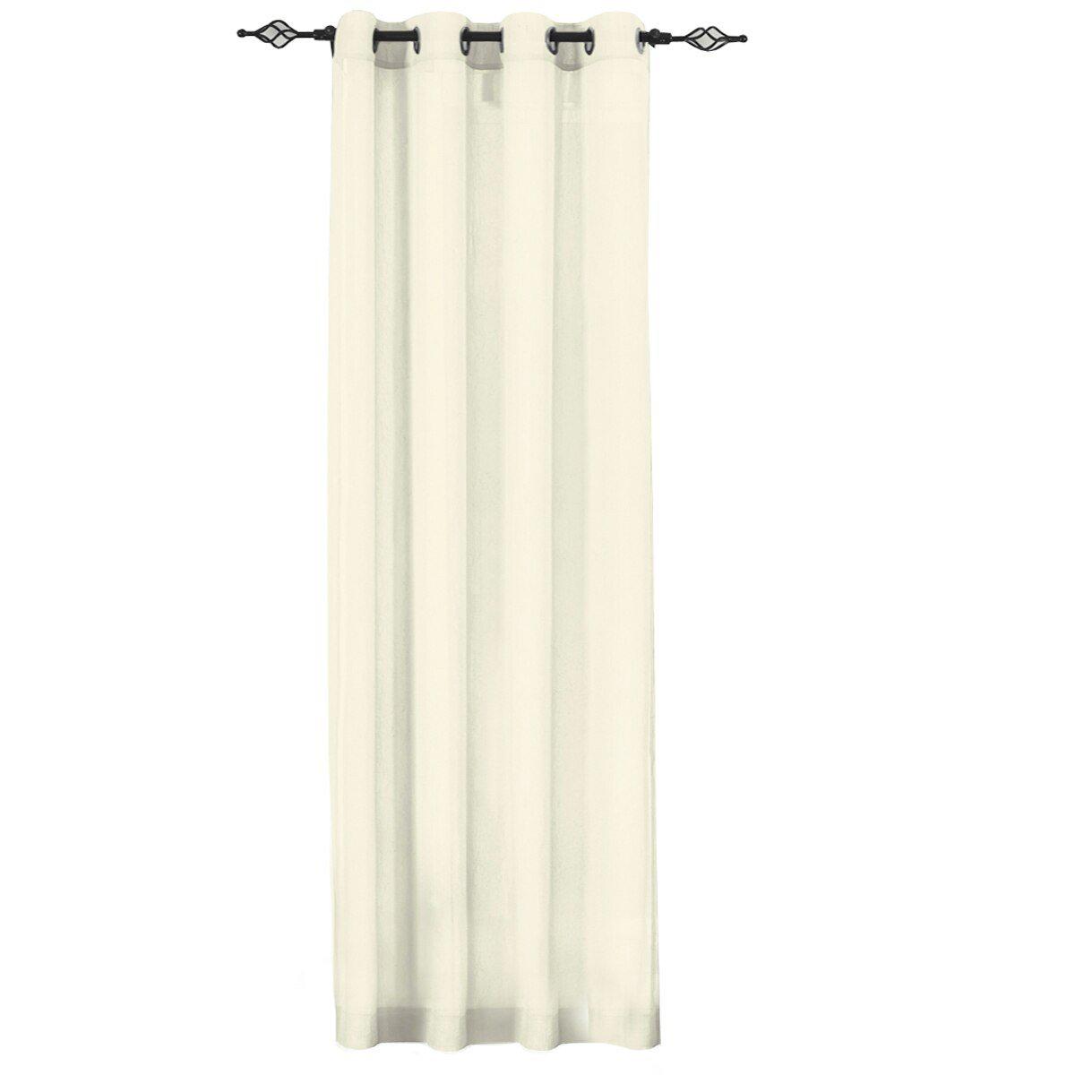 Abri Grommet Crushed Sheer Curtain Panel (Single)