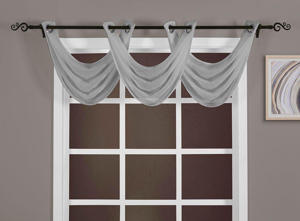 Abri Grommet Crushed Sheer Curtain Panel (Single)