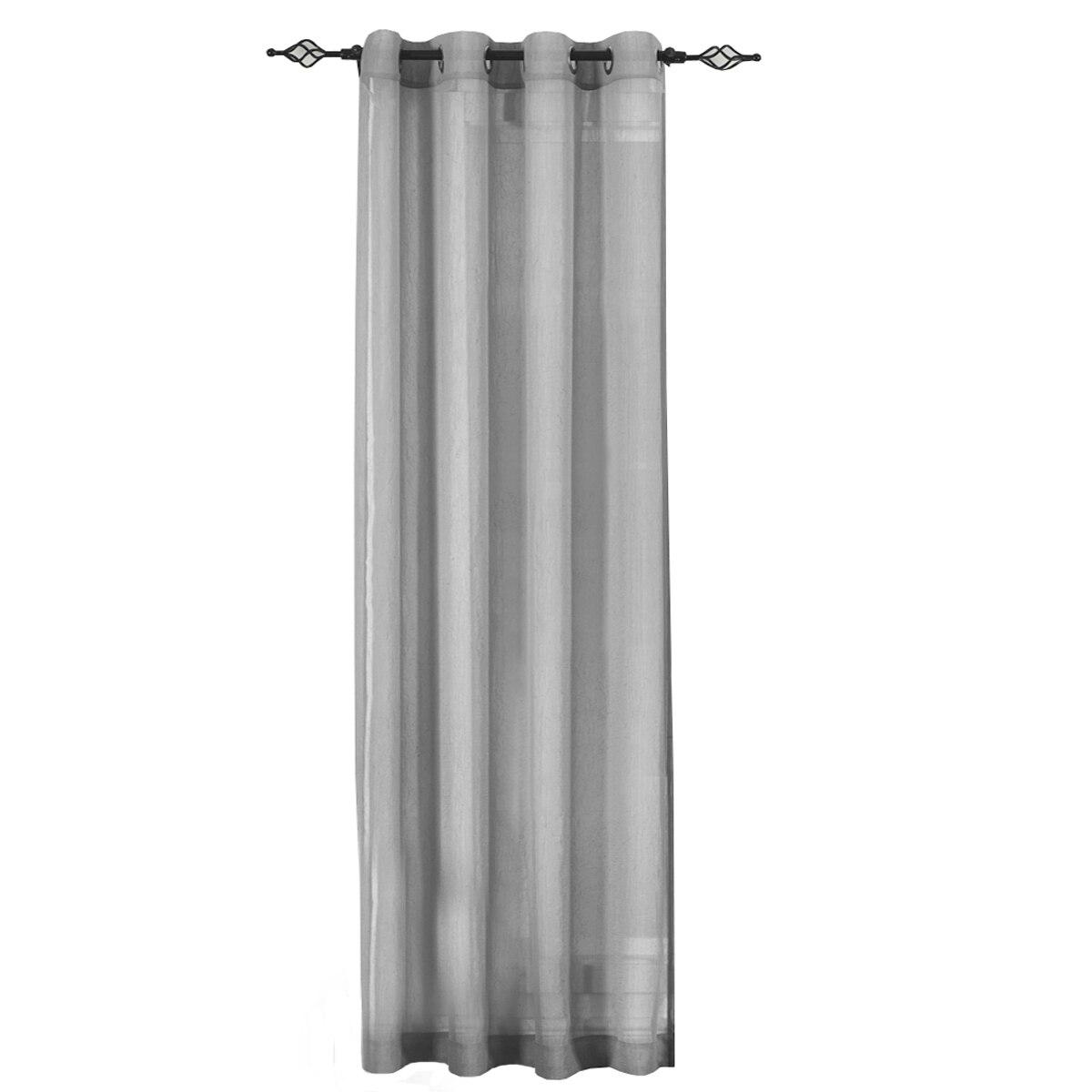 Abri Grommet Crushed Sheer Curtain Panel (Single)