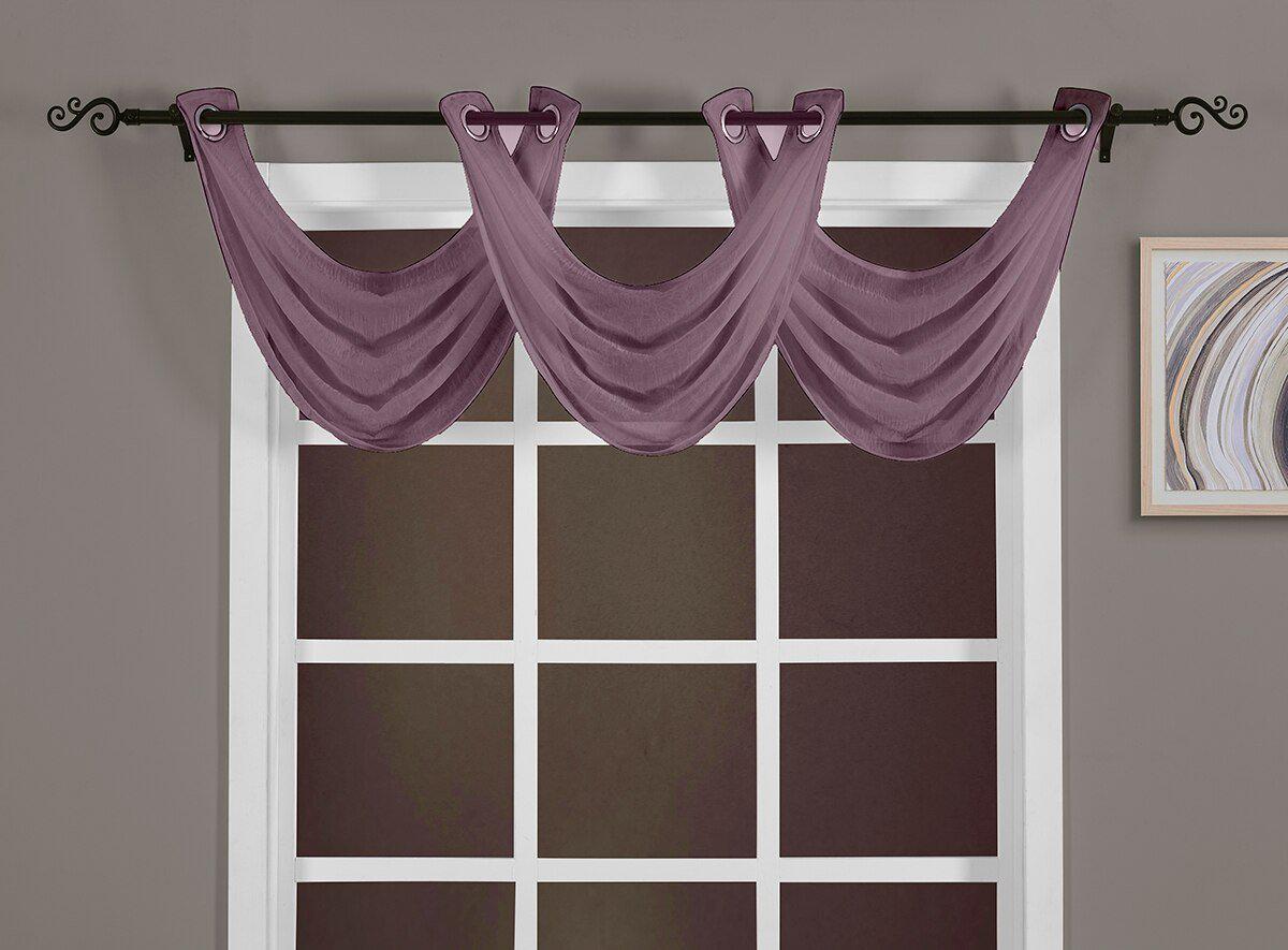 Abri Grommet Crushed Sheer Curtain Panel (Single)