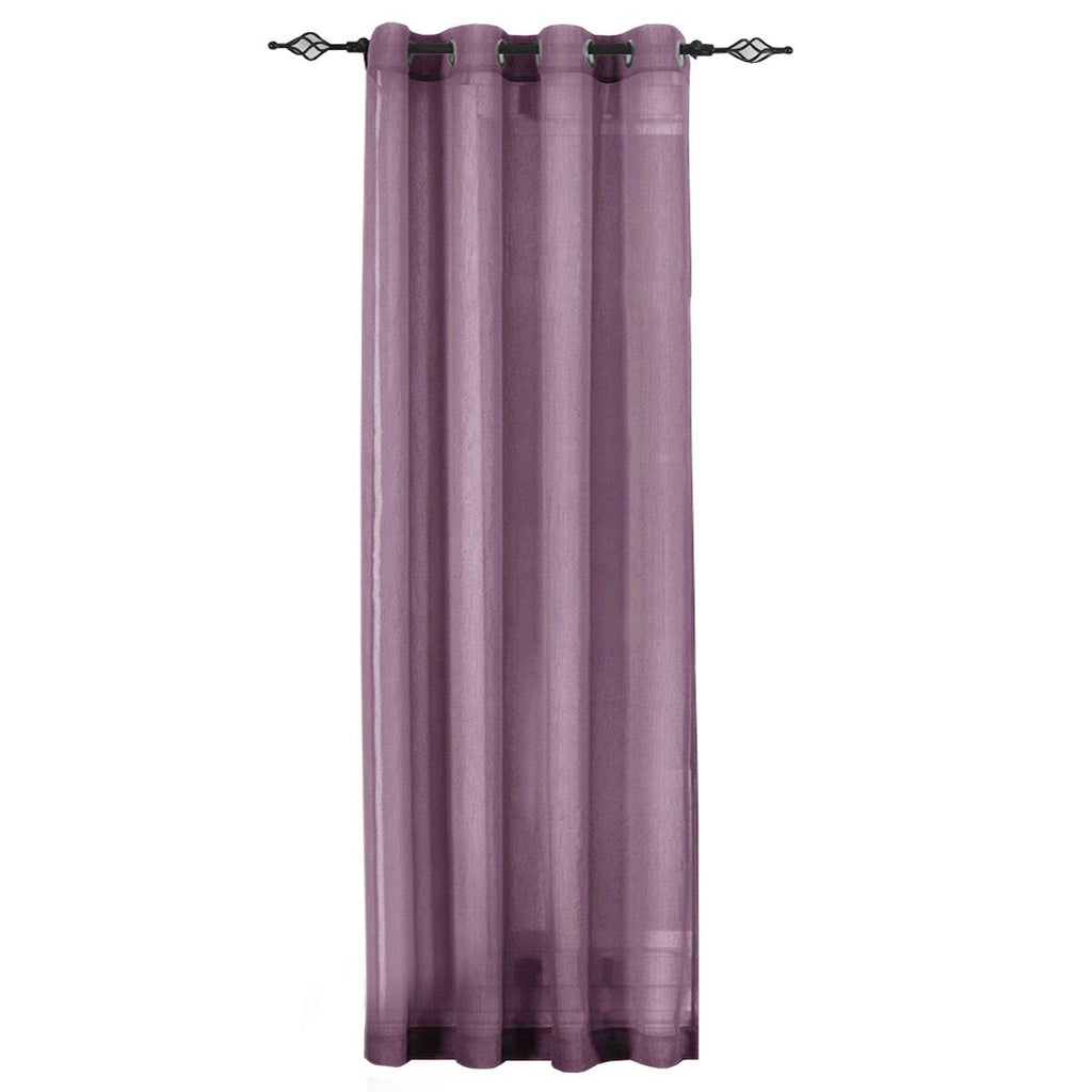 Abri Grommet Crushed Sheer Curtain Panel (Single)