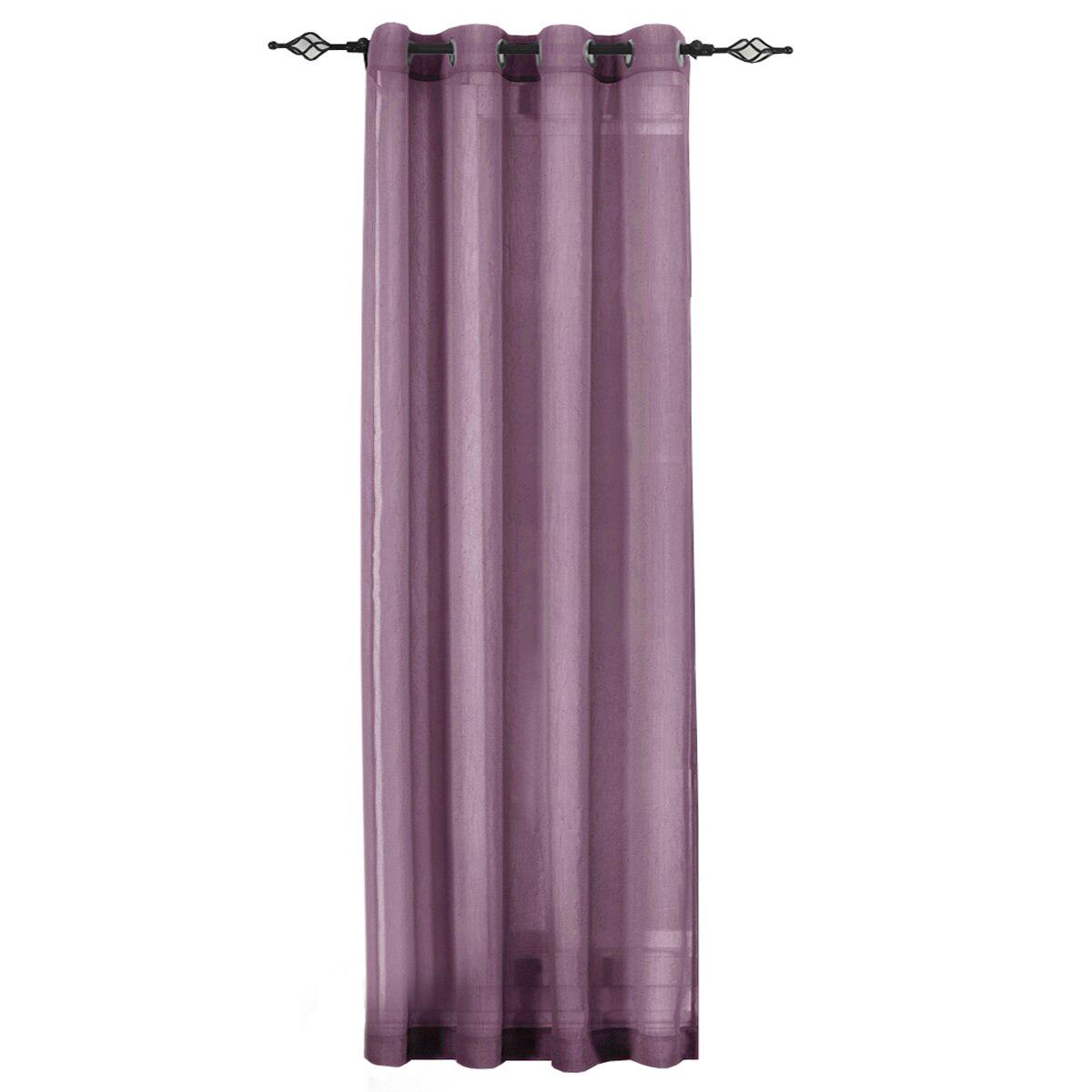 Abri Grommet Crushed Sheer Curtain Panel (Single)