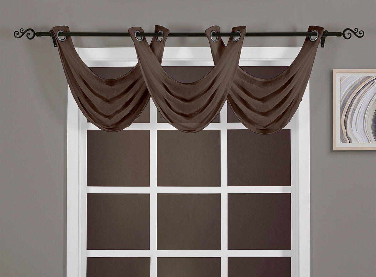 Abri Grommet Crushed Sheer Curtain Panel (Single)