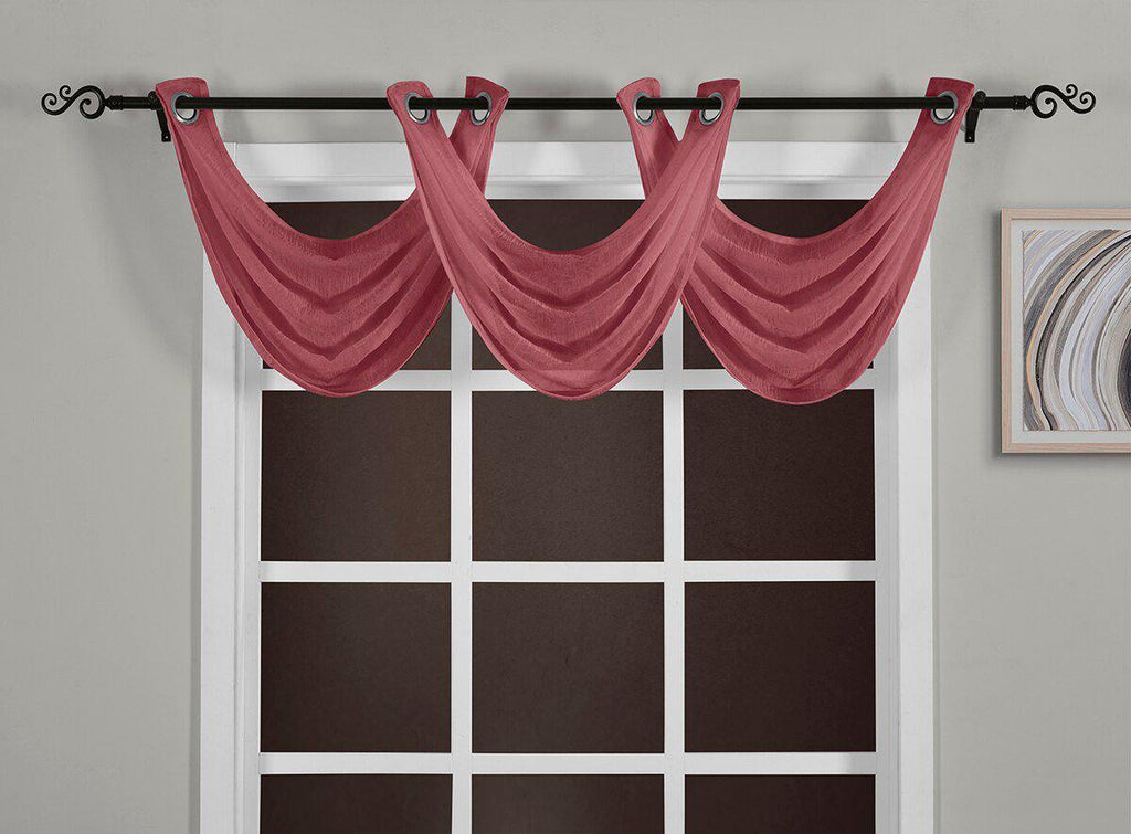Abri Grommet Crushed Sheer Curtain Panel (Single)