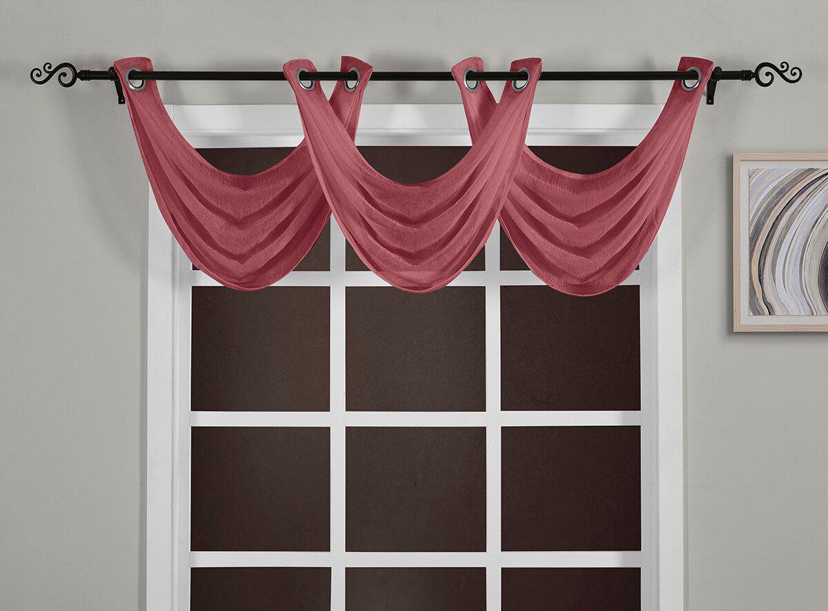 Abri Grommet Crushed Sheer Curtain Panel (Single)