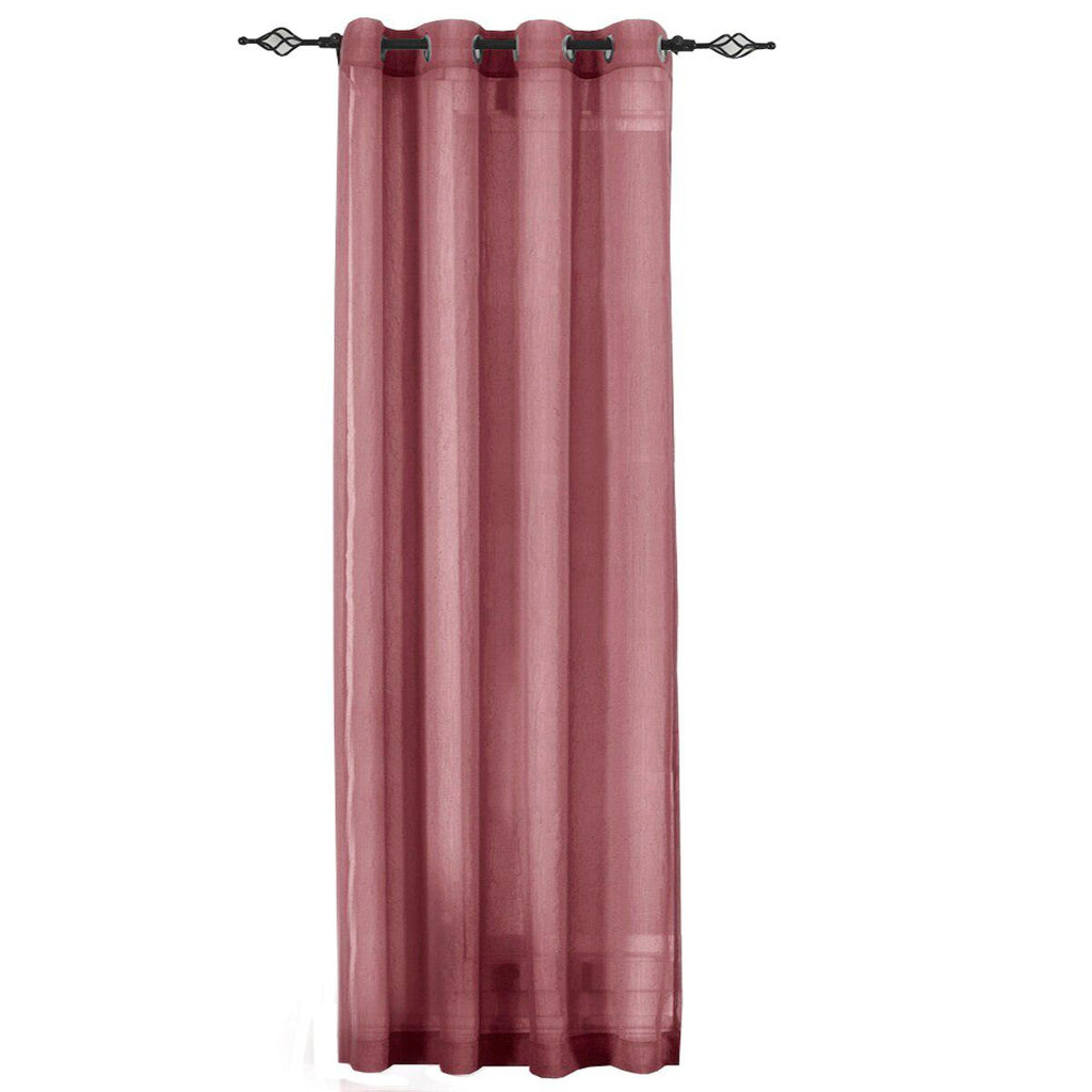Abri Grommet Crushed Sheer Curtain Panel (Single)