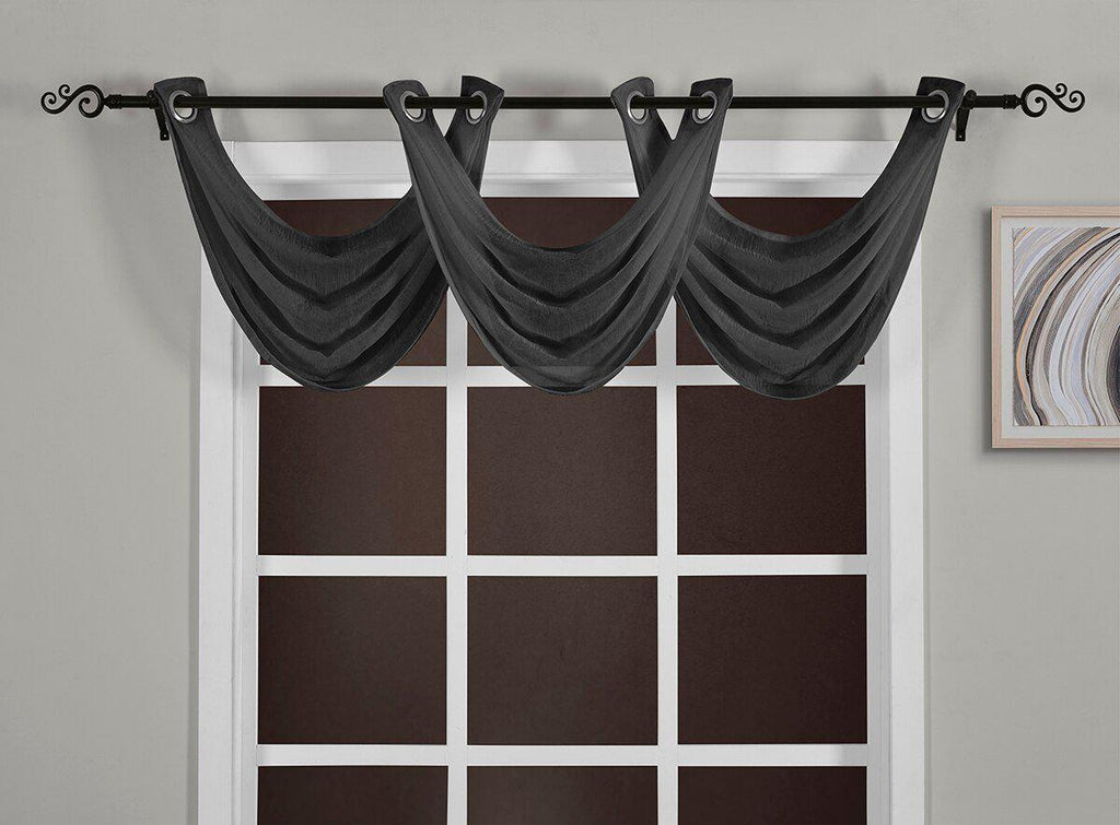 Abri Grommet Crushed Sheer Curtain Panel (Single)