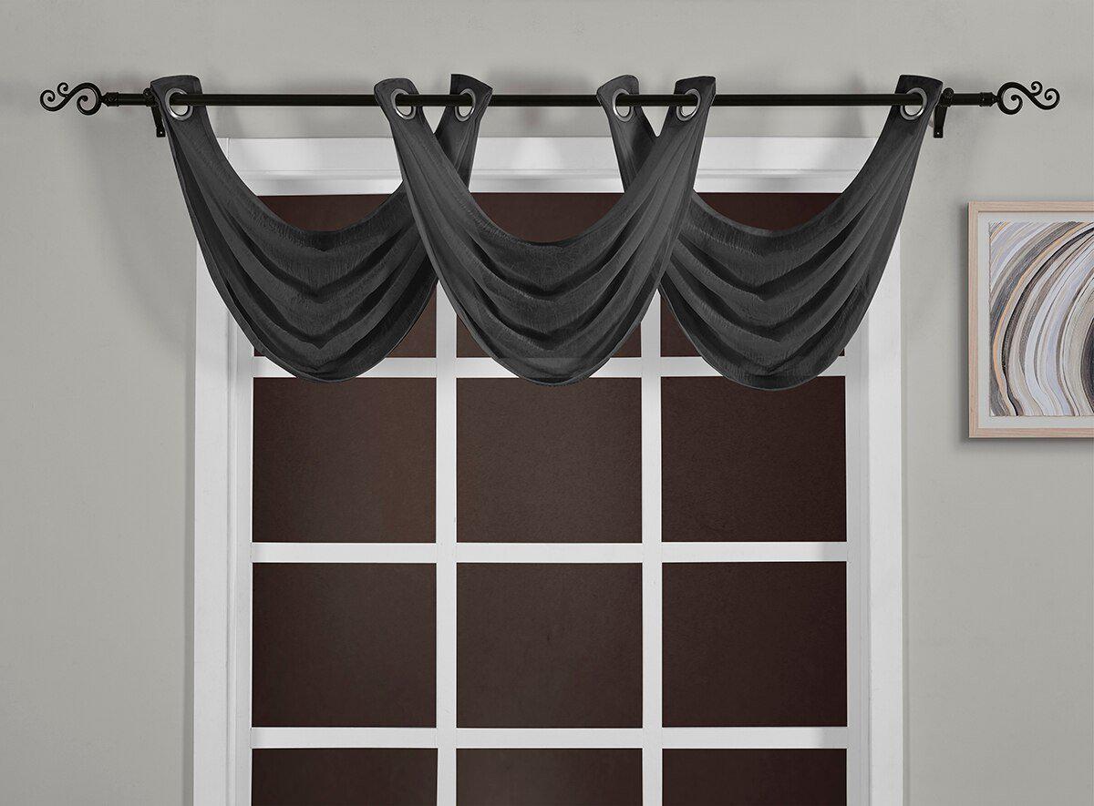 Abri Grommet Crushed Sheer Curtain Panel (Single)