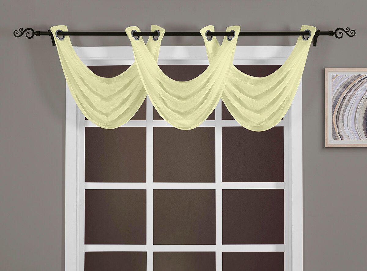Abri Grommet Crushed Sheer Curtain Panel (Single)