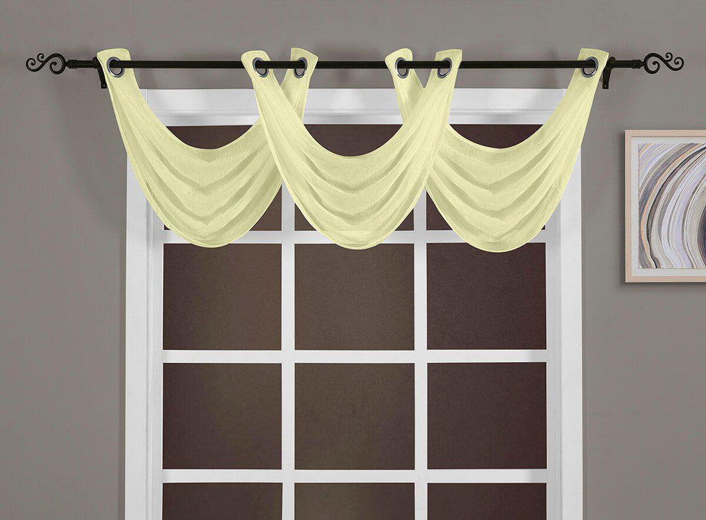 Abri Grommet Crushed Sheer Curtain Panel (Single)