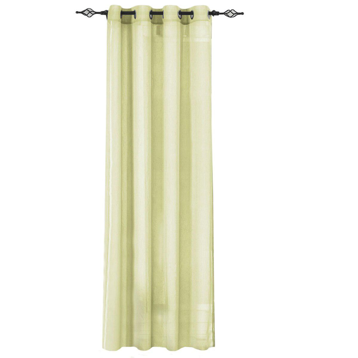 Abri Grommet Crushed Sheer Curtain Panel (Single)