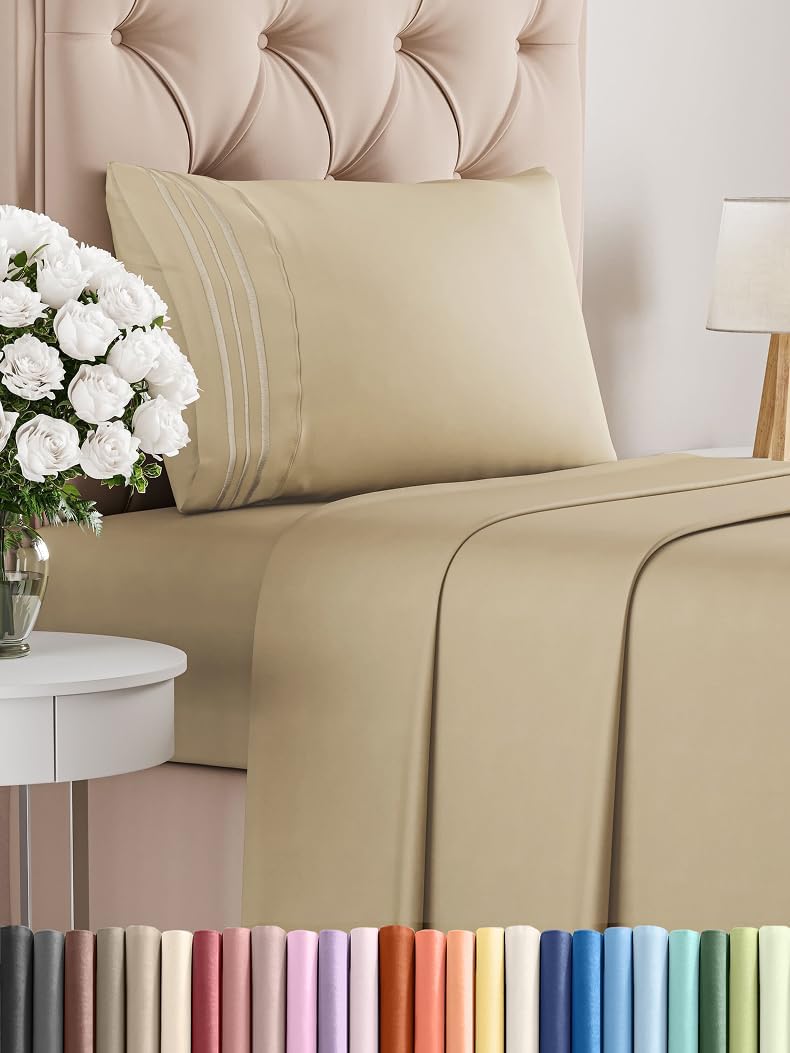 Queen Size 4 Piece Sheet Set - Comfy Breathable & Cooling Bed Sheets Set - Hotel Luxury Bedding for Women, Men, Kids, Teens, Boys & Girls - Deep Pockets, Soft and Wrinkle Free - Oeko-Tex - Sage Green