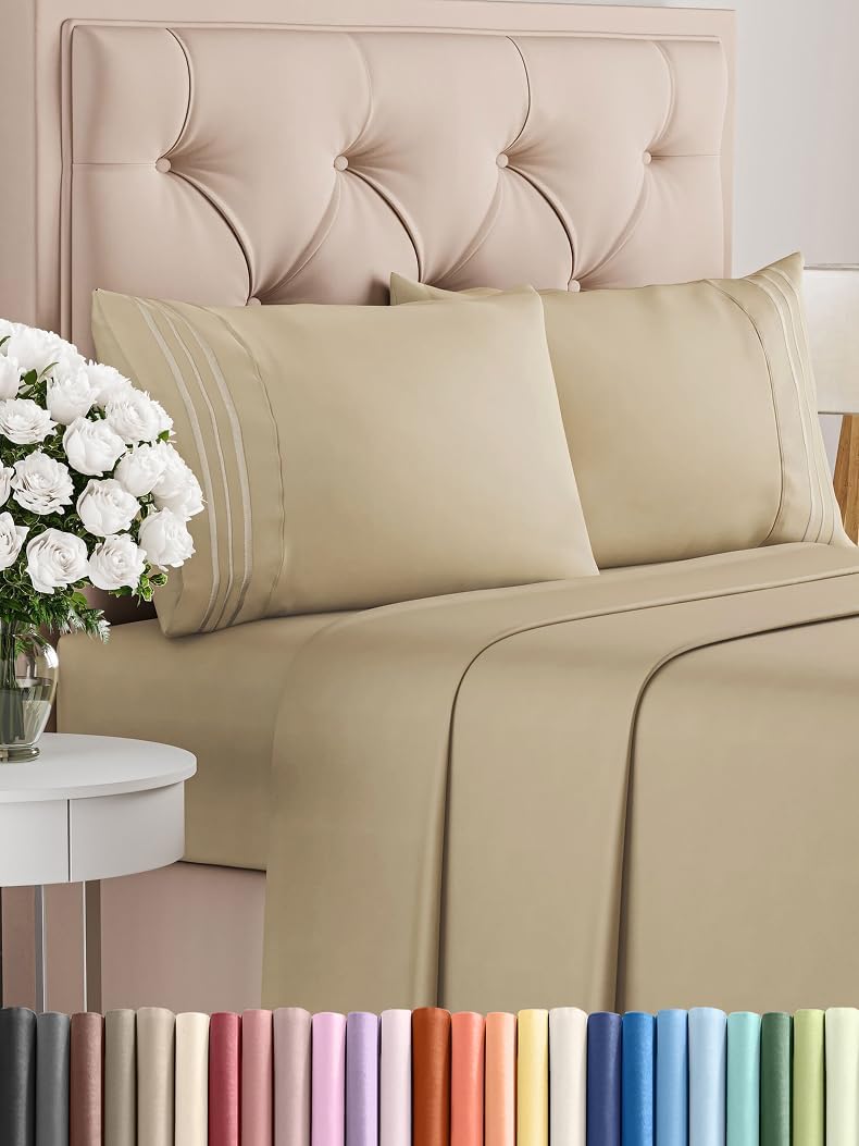 Queen Size 4 Piece Sheet Set - Comfy Breathable & Cooling Bed Sheets Set - Hotel Luxury Bedding for Women, Men, Kids, Teens, Boys & Girls - Deep Pockets, Soft and Wrinkle Free - Oeko-Tex - Sage Green