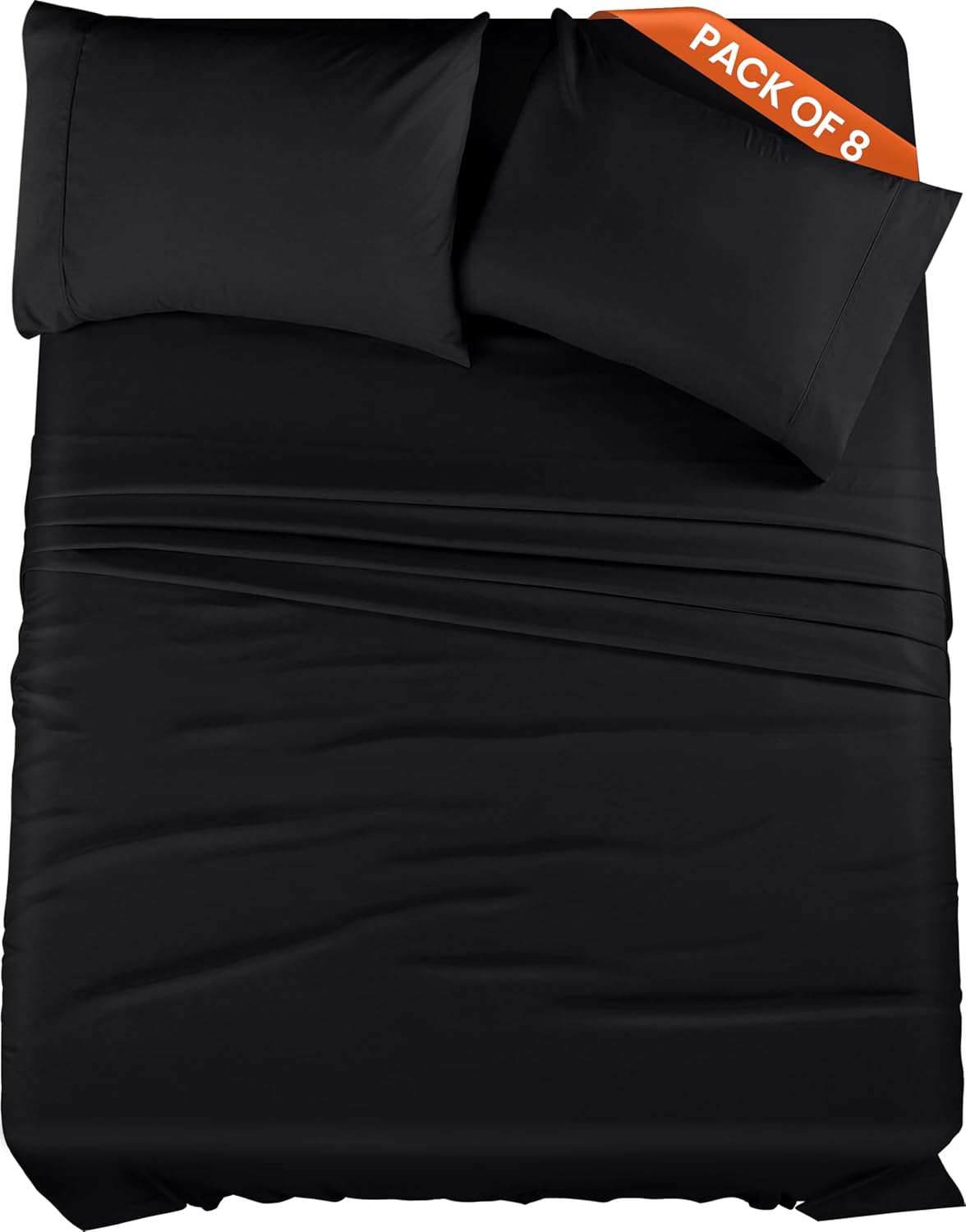 Utopia Bedding Queen Sheet Set – 4 Piece Bed Sheets for Queen Size Bed, Soft and Breathable Microfiber, Includes 1 Fitted Sheet, 1 Flat Sheet and 2 Pillowcases (Black)