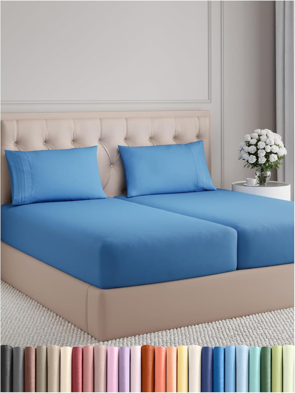 Twin Size 3 Piece Sheet Set - Comfy Breathable & Cooling Bed Sheets Set - Hotel Luxury Bedding for Women, Men, Kids, Teens, Boys & Girls - Deep Pockets, Ultra-Soft and Wrinkle Free - Oeko-Tex - White