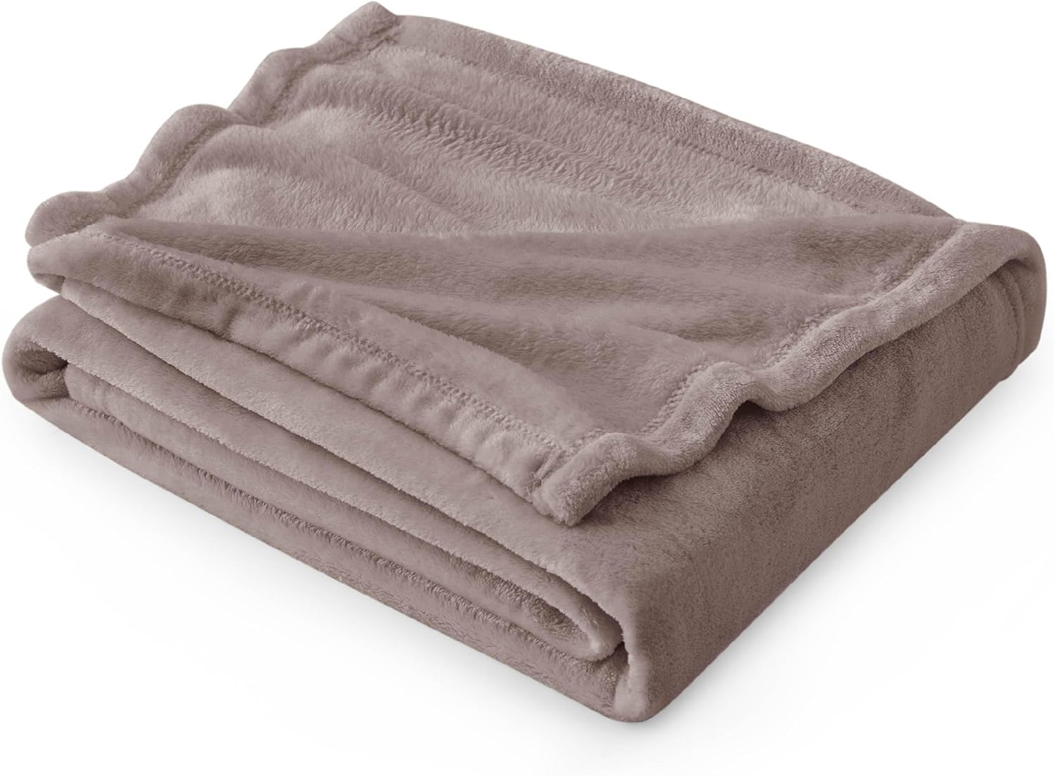 Bedsure GentleSoft Fleece Bed Blankets Queen Size Grey - Soft Lightweight Fuzzy Cozy Luxury Fall Blanket Microfiber, Room Home Decor Christmas Decorations Gifts for Women and Men, 90x90 inches