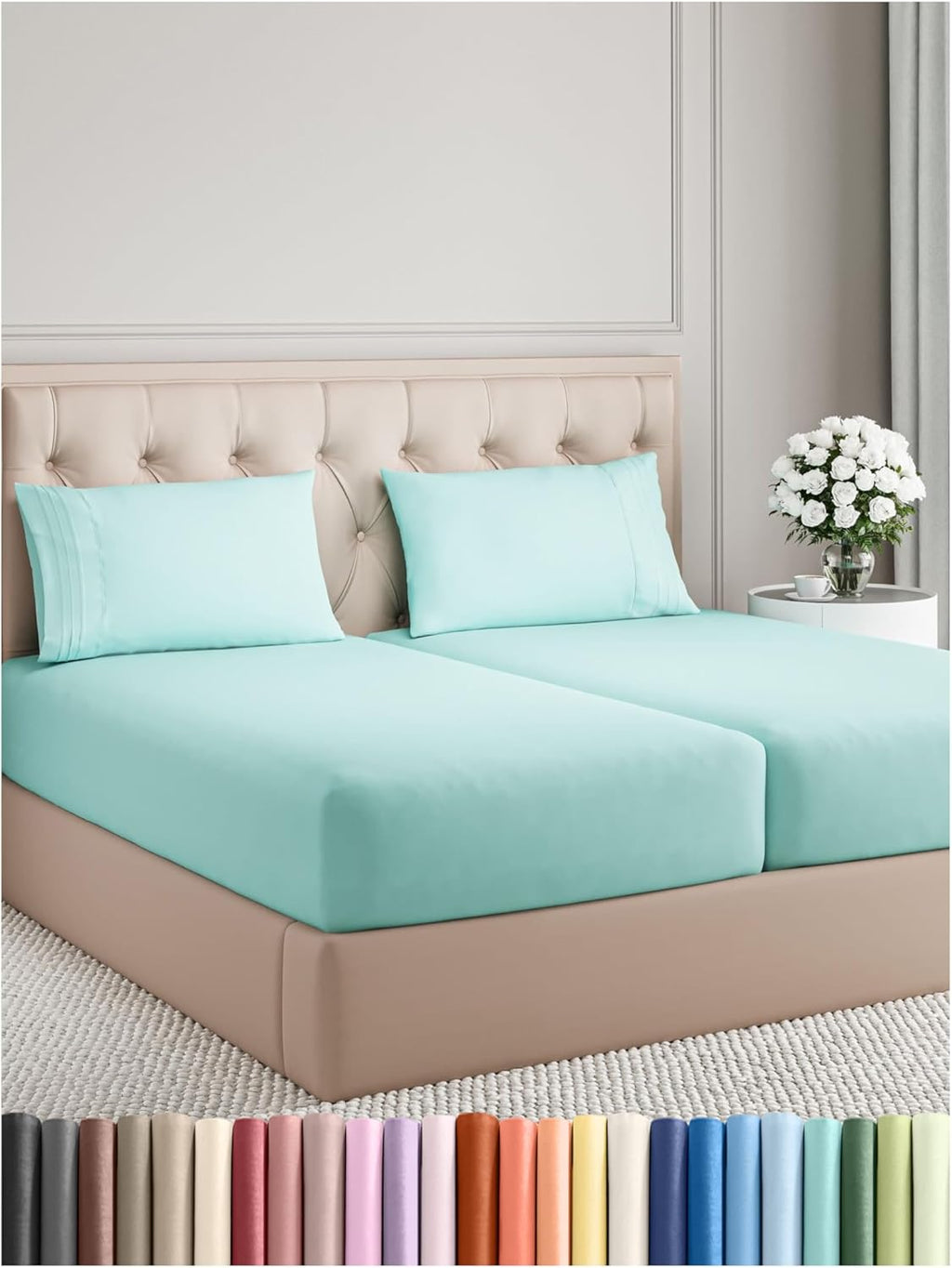 Queen Size 4 Piece Sheet Set - Comfy Breathable & Cooling Bed Sheets Set - Hotel Luxury Bedding for Women, Men, Kids, Teens, Boys & Girls - Deep Pockets, Soft and Wrinkle Free - Oeko-Tex - Sage Green