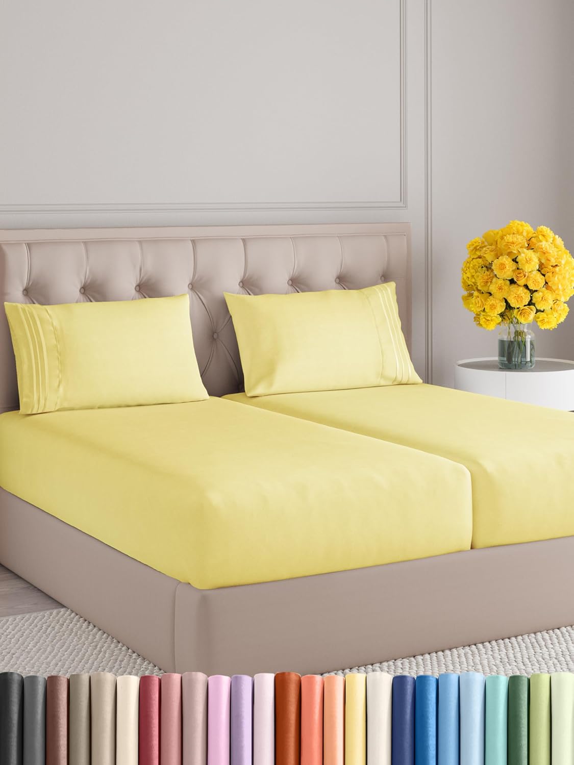 Twin Size 3 Piece Sheet Set - Comfy Breathable & Cooling Bed Sheets Set - Hotel Luxury Bedding for Women, Men, Kids, Teens, Boys & Girls - Deep Pockets, Ultra-Soft and Wrinkle Free - Oeko-Tex - White