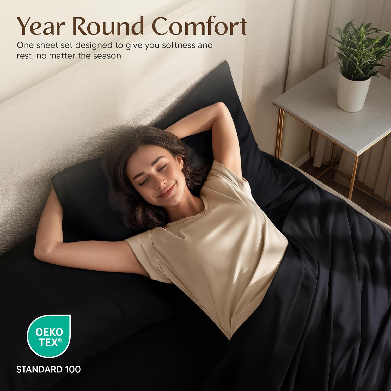 Utopia Bedding Queen Sheet Set – 4 Piece Bed Sheets for Queen Size Bed, Soft and Breathable Microfiber, Includes 1 Fitted Sheet, 1 Flat Sheet and 2 Pillowcases (Black)