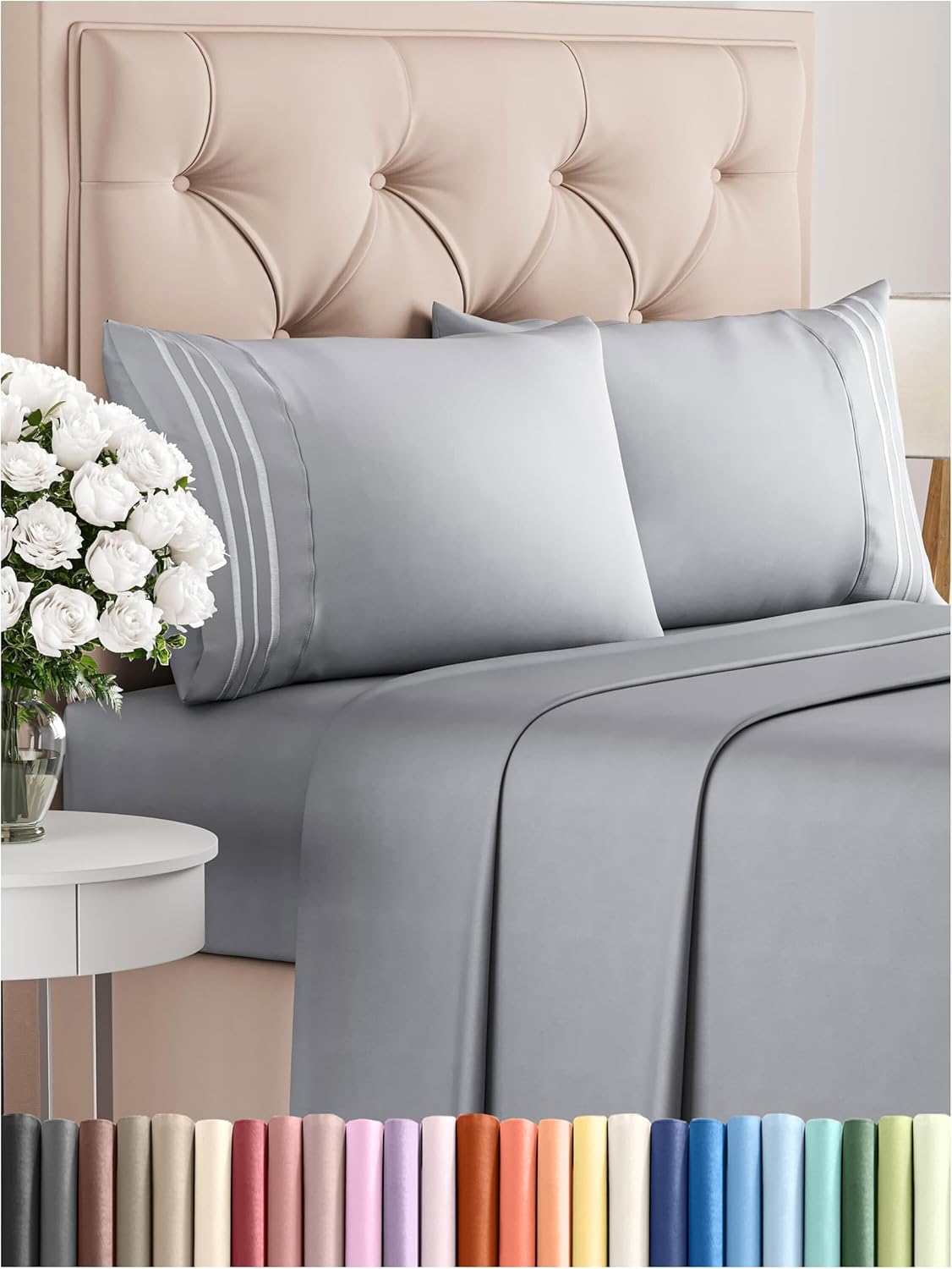Queen Size 4 Piece Sheet Set - Comfy Breathable & Cooling Bed Sheets Set - Hotel Luxury Bedding for Women, Men, Kids, Teens, Boys & Girls - Deep Pockets, Soft and Wrinkle Free - Oeko-Tex - Sage Green