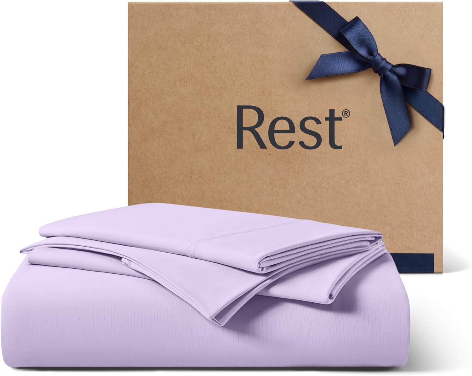 REST® Evercool®+ Cooling Sheet Set, King Size, Snow Ivory, Breathable Bed Sheets for Hot Sleeper and Night Sweats, with Pillowcases, with Ionic+ Self-Cleaning Silver Yarn for Sensitive Skin, 4PCS